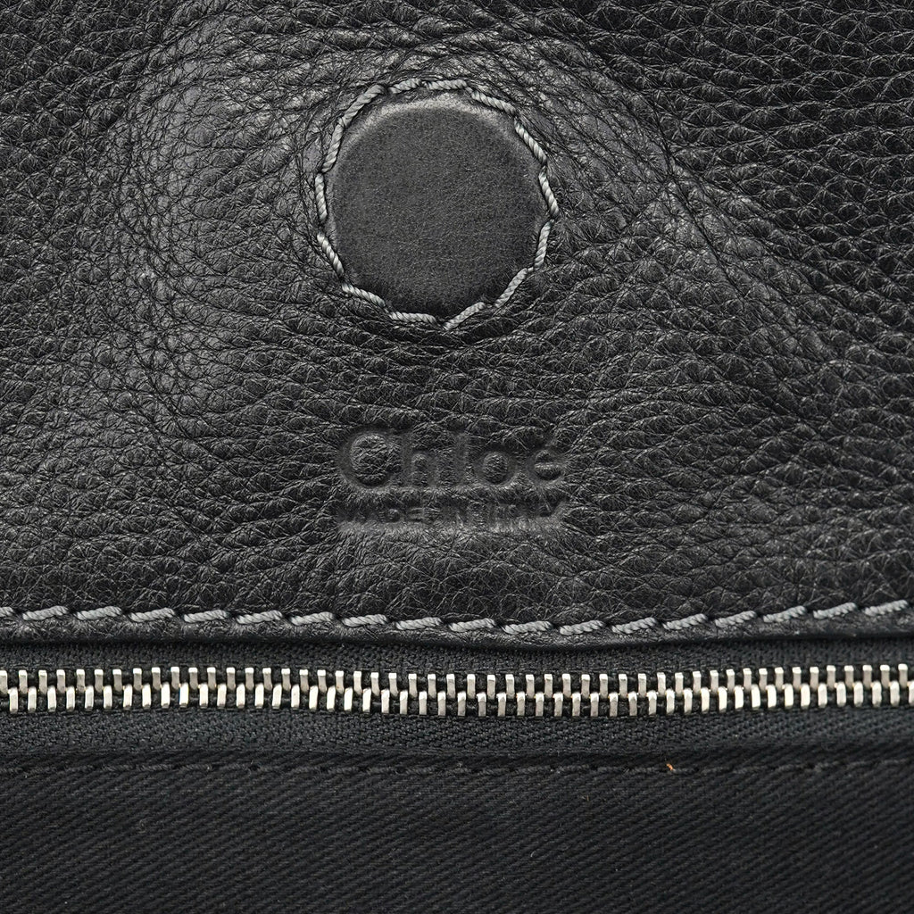 Black Leather Paddington Tote Bag