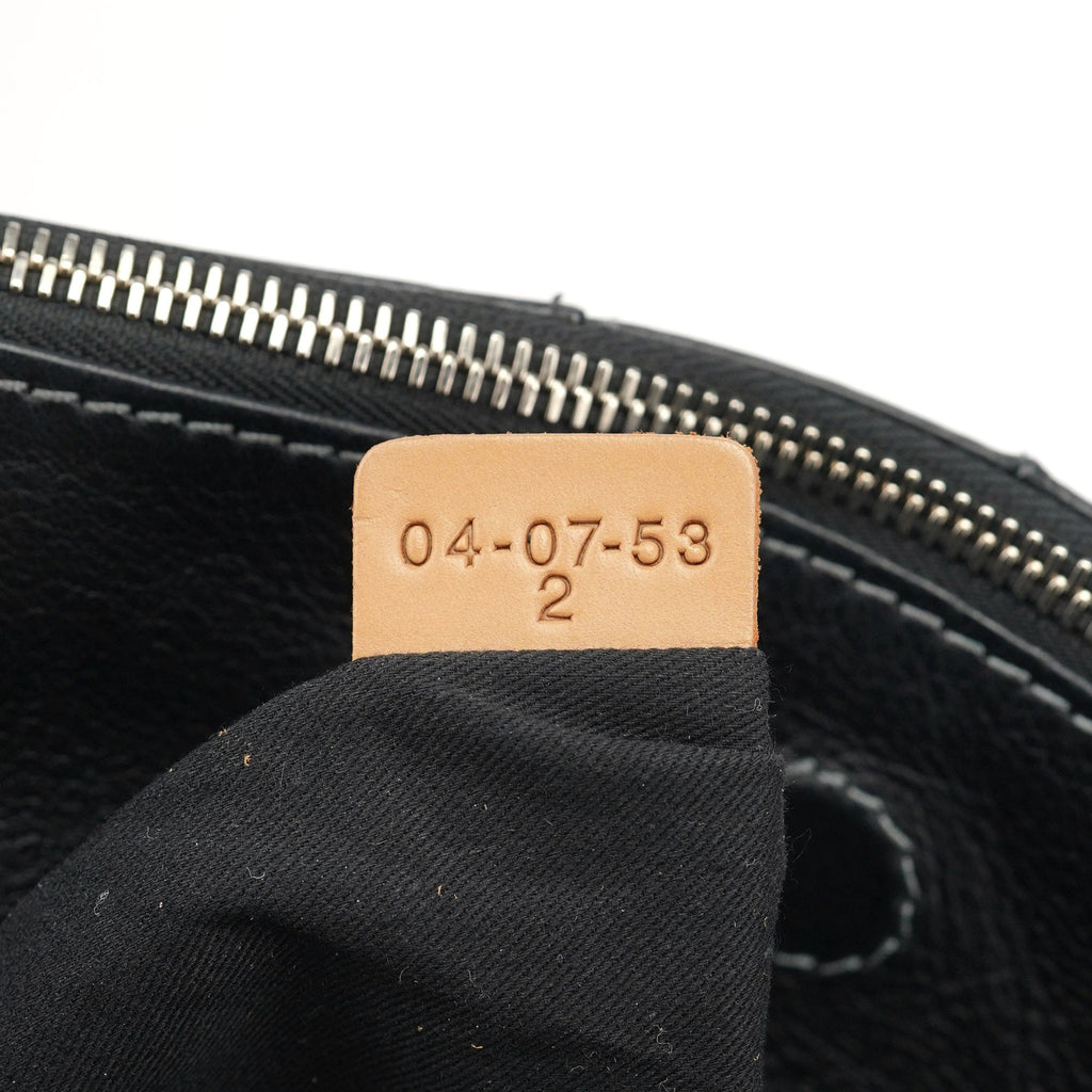 Black Leather Paddington Tote Bag