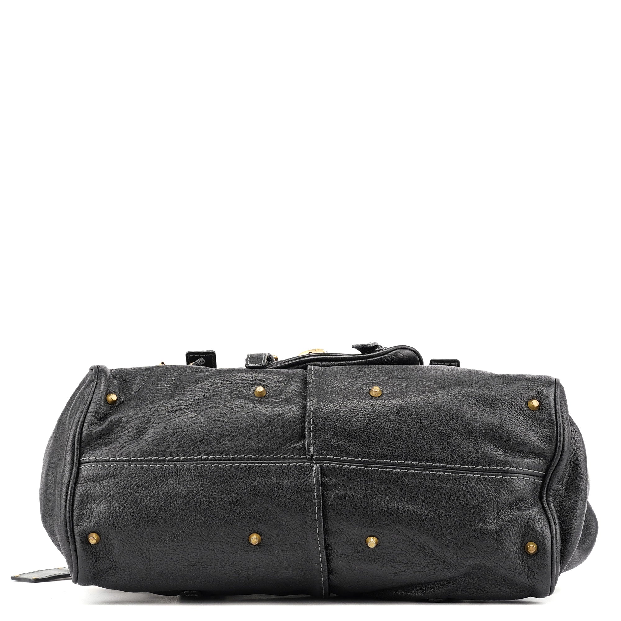 Black Leather Paddington Tote Bag