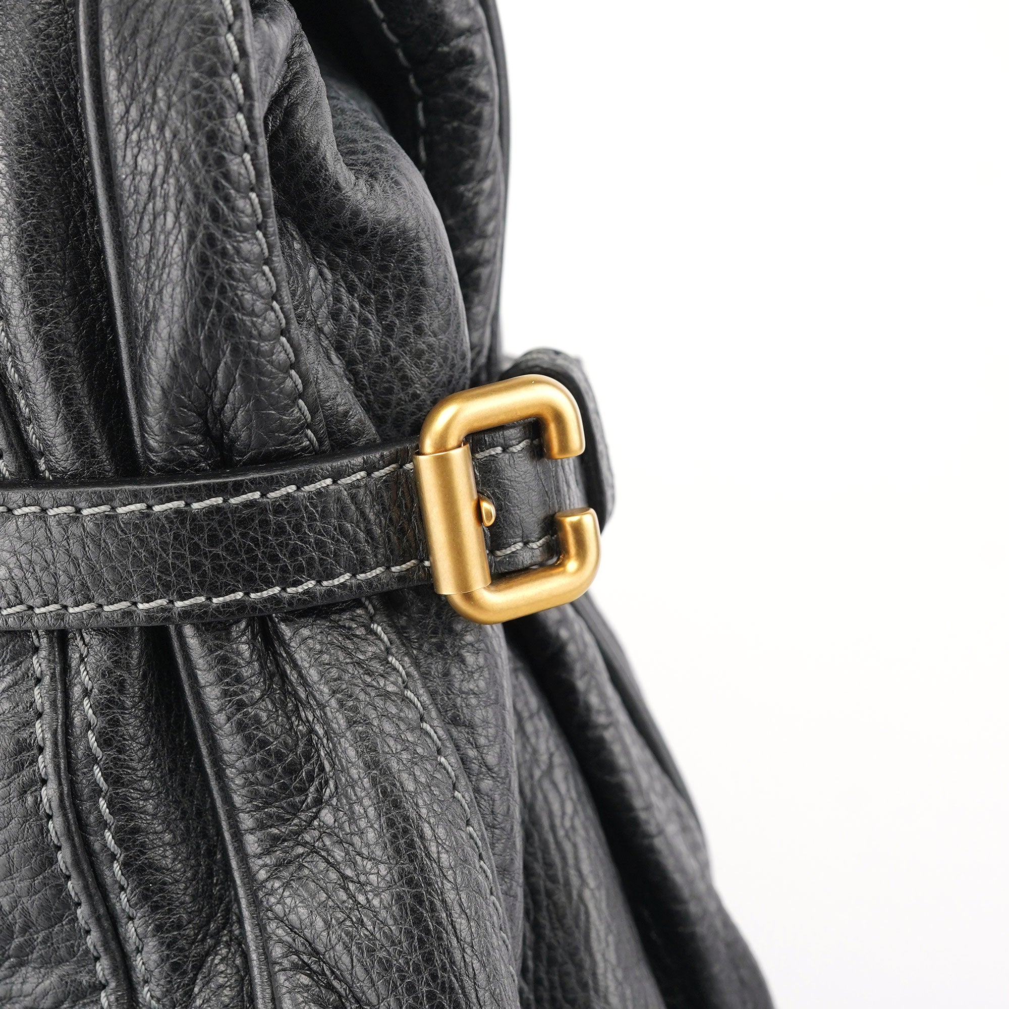 Black Leather Paddington Tote Bag