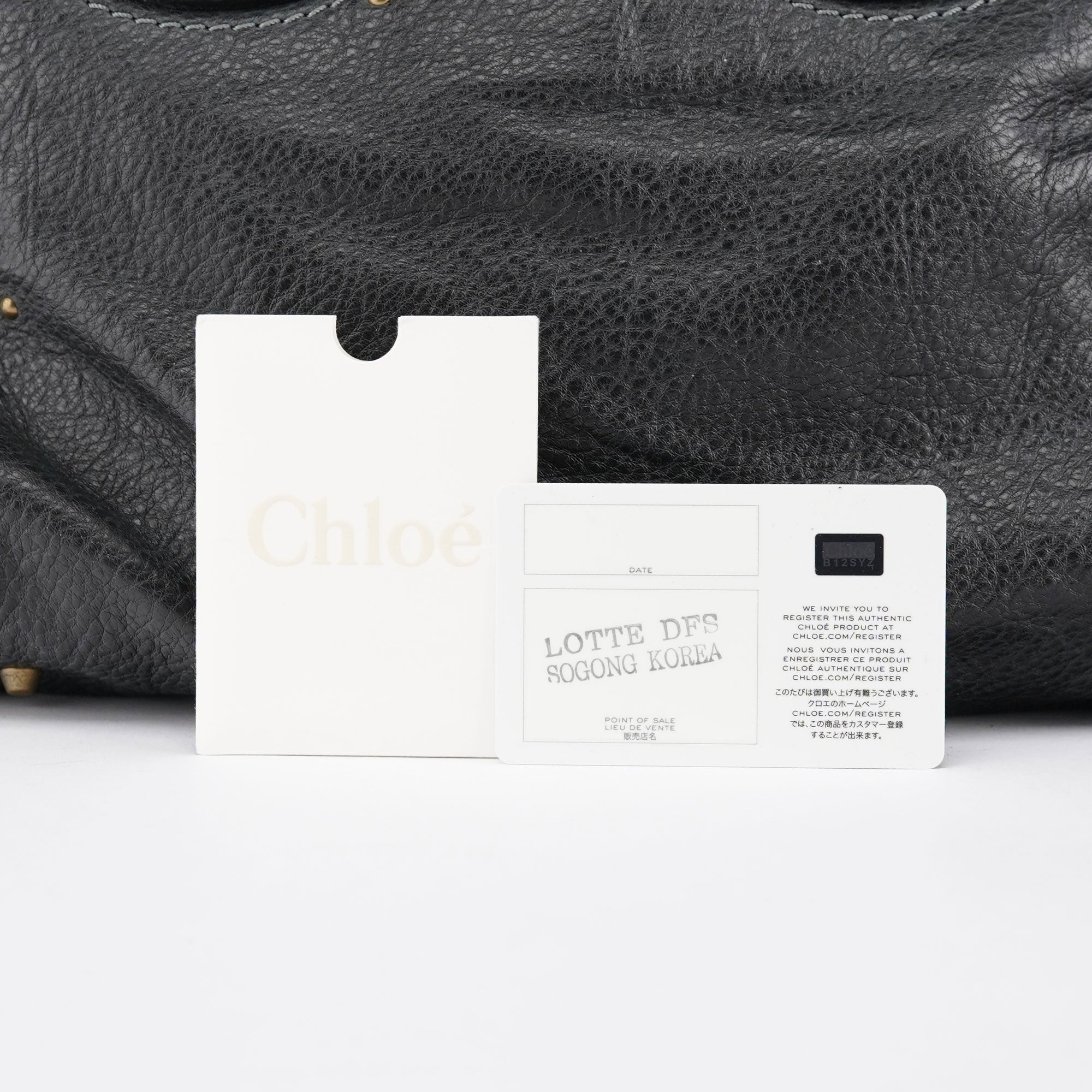 Black Leather Paddington Tote Bag