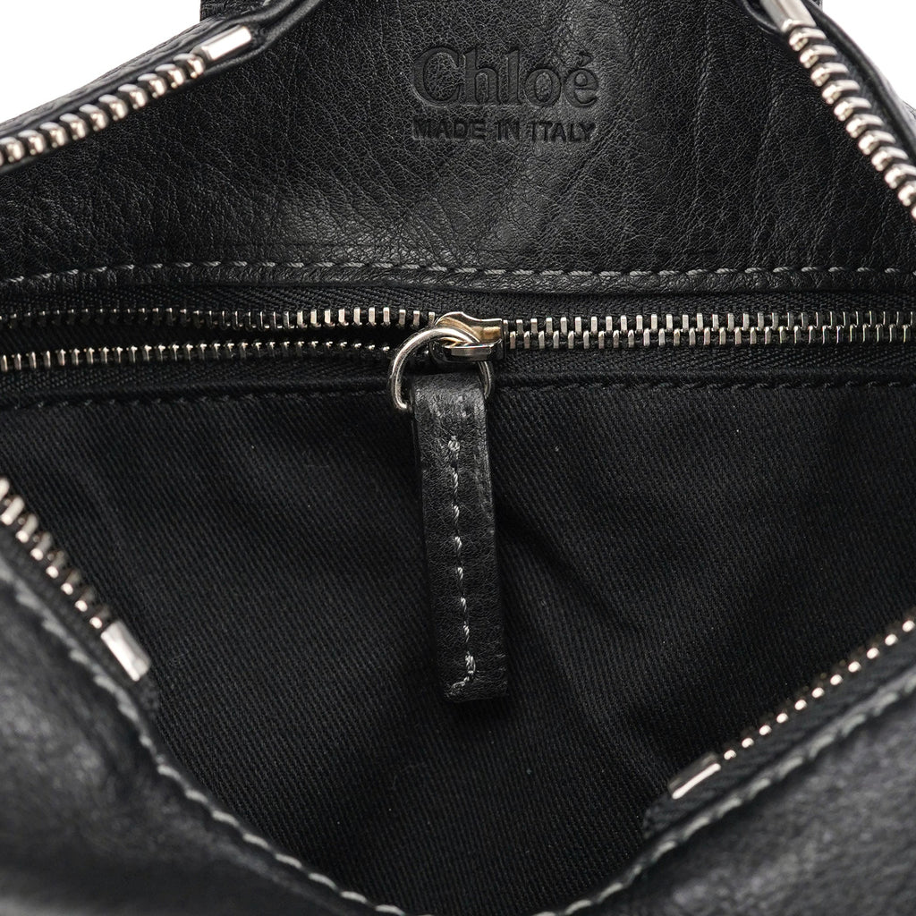 Black Leather Paddington Tote Bag