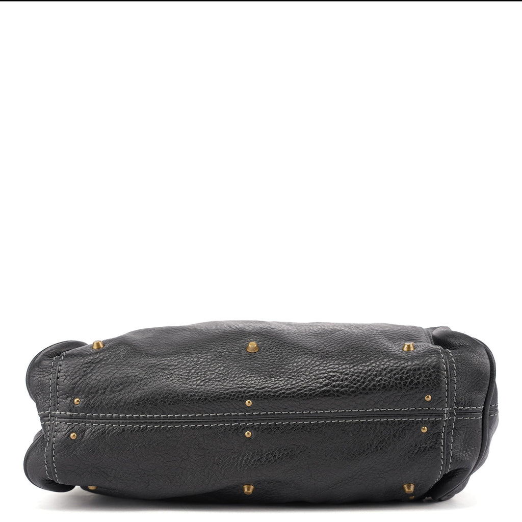 Black Leather Paddington Tote Bag