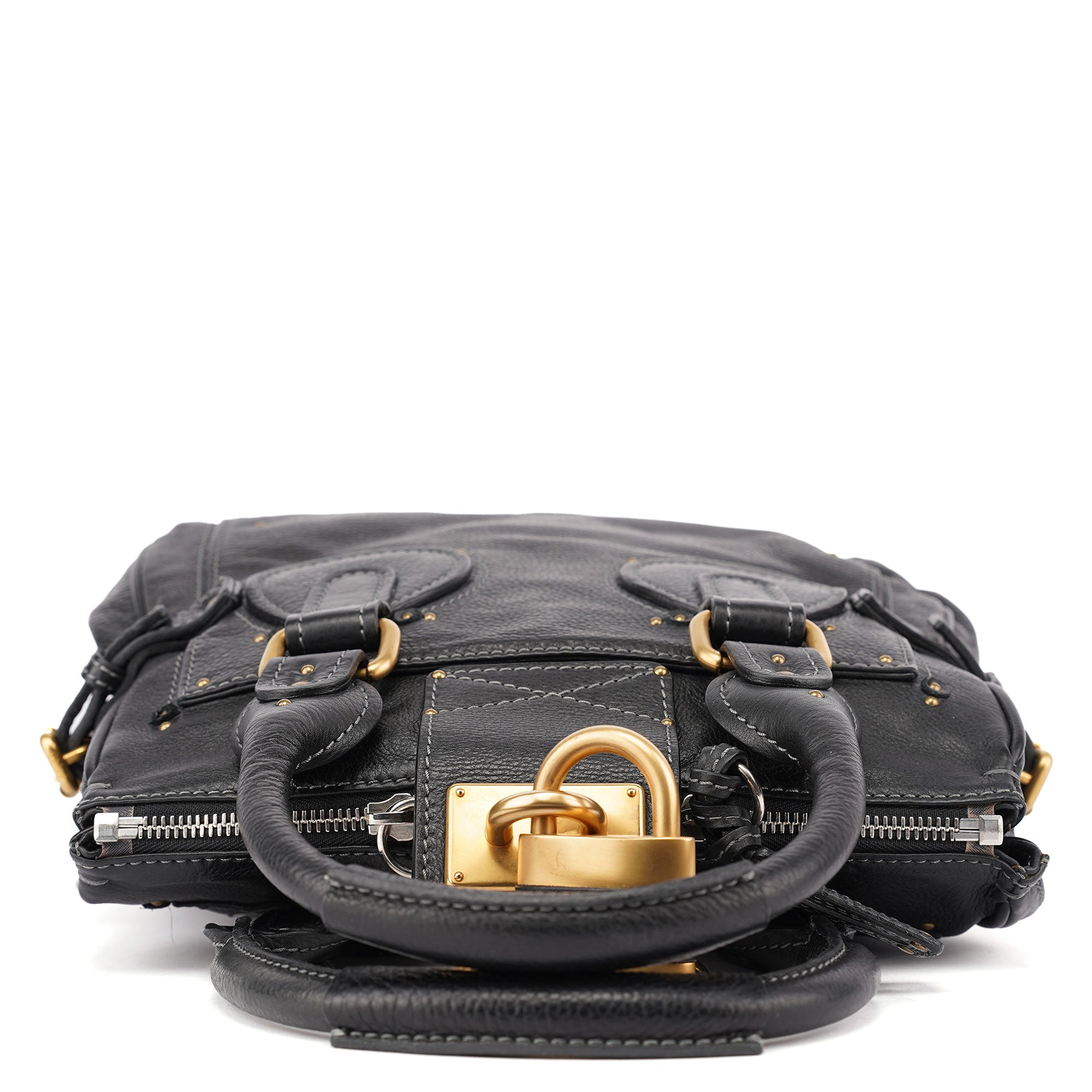 Black Leather Paddington Tote Bag