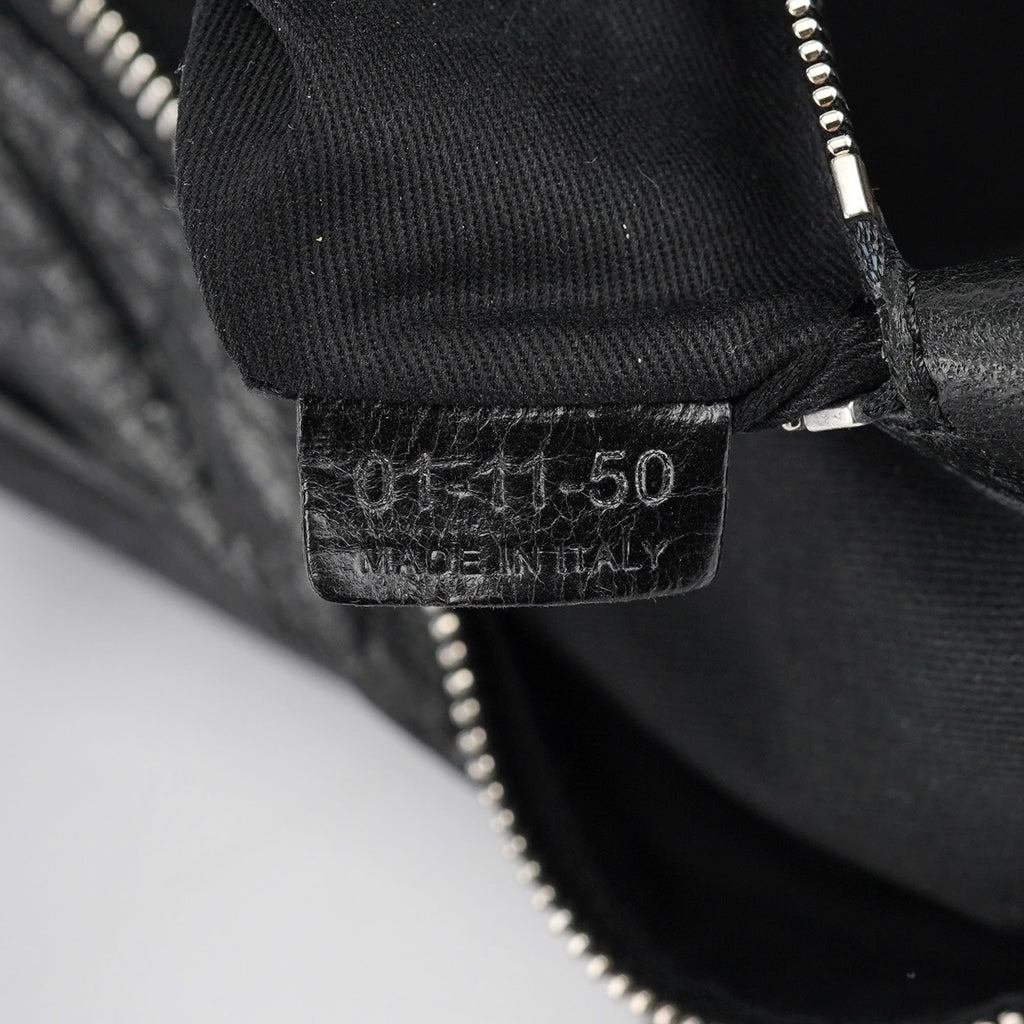 Black Leather Paddington Tote Bag