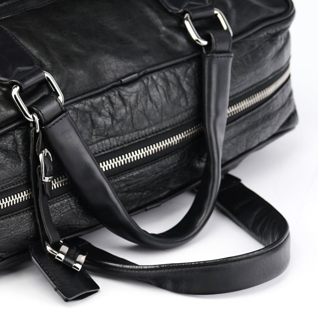 Black Leather Paddington Tote Bag