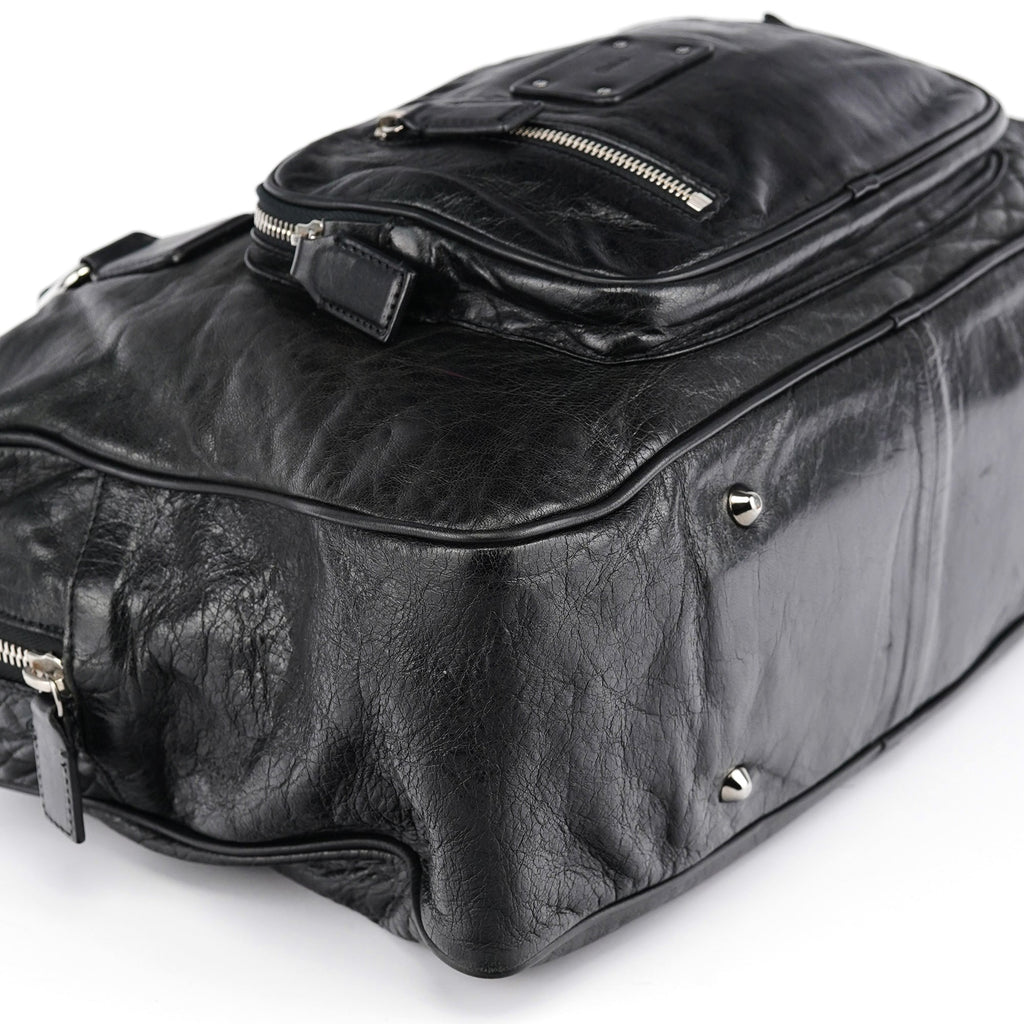 Black Leather Paddington Tote Bag