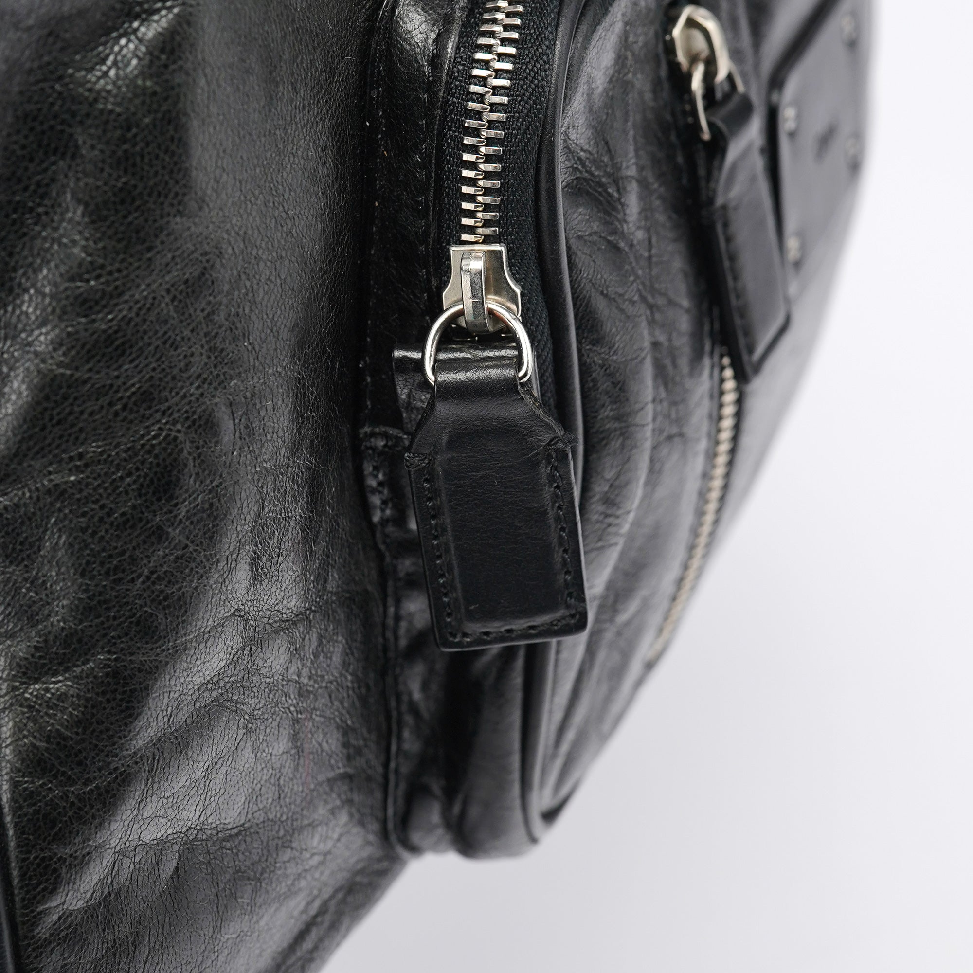 Black Leather Paddington Tote Bag