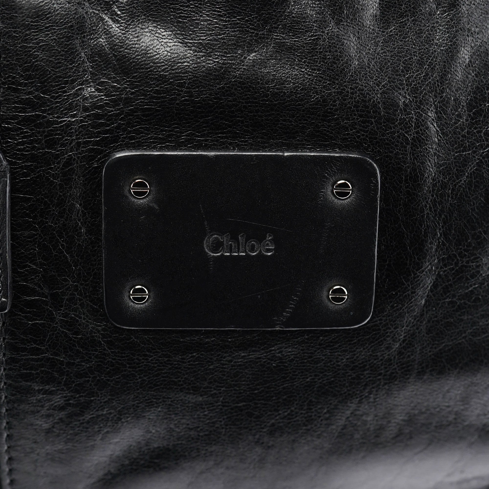 Black Leather Paddington Tote Bag