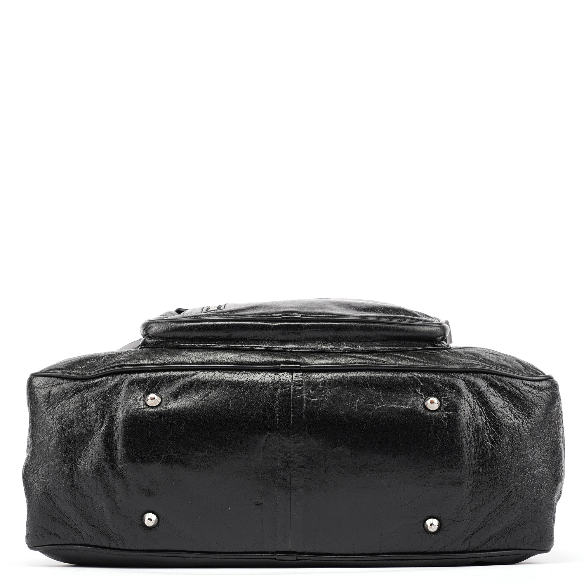 Black Leather Paddington Tote Bag