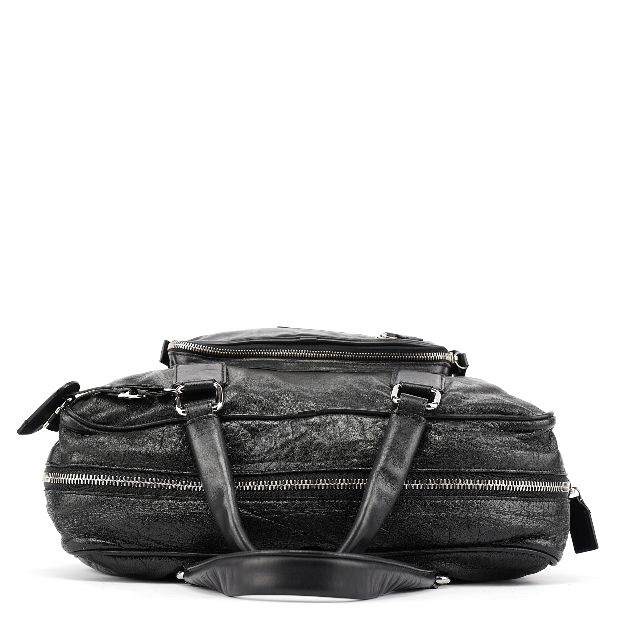 Black Leather Paddington Tote Bag