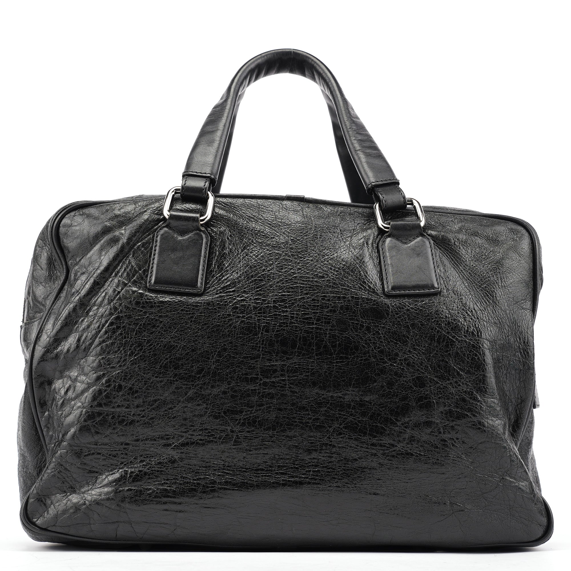 Black Leather Paddington Tote Bag