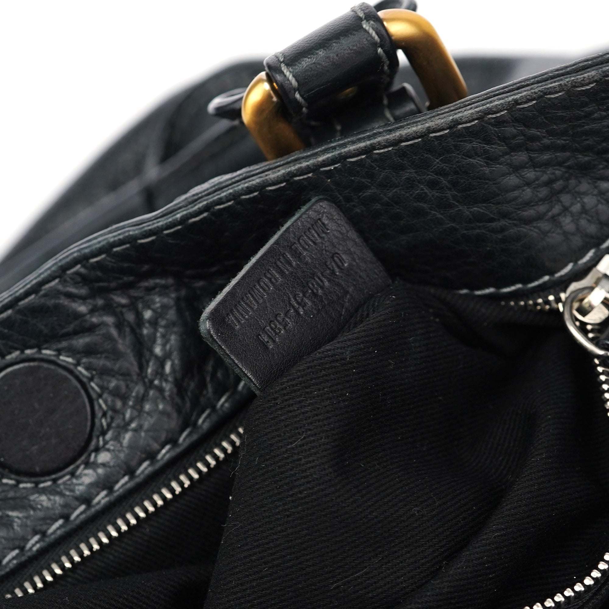 Black Leather Paddington Tote Bag
