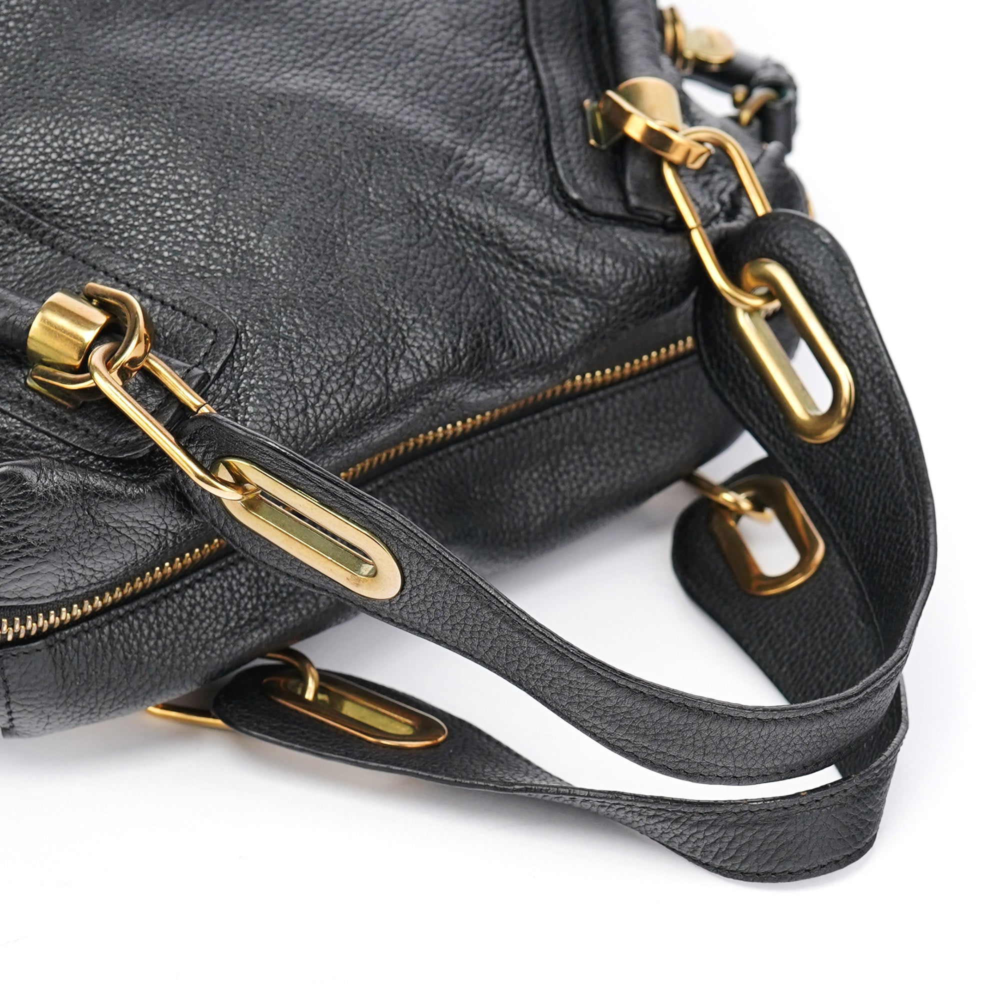 Black Leather Paraty 2-Way Bag