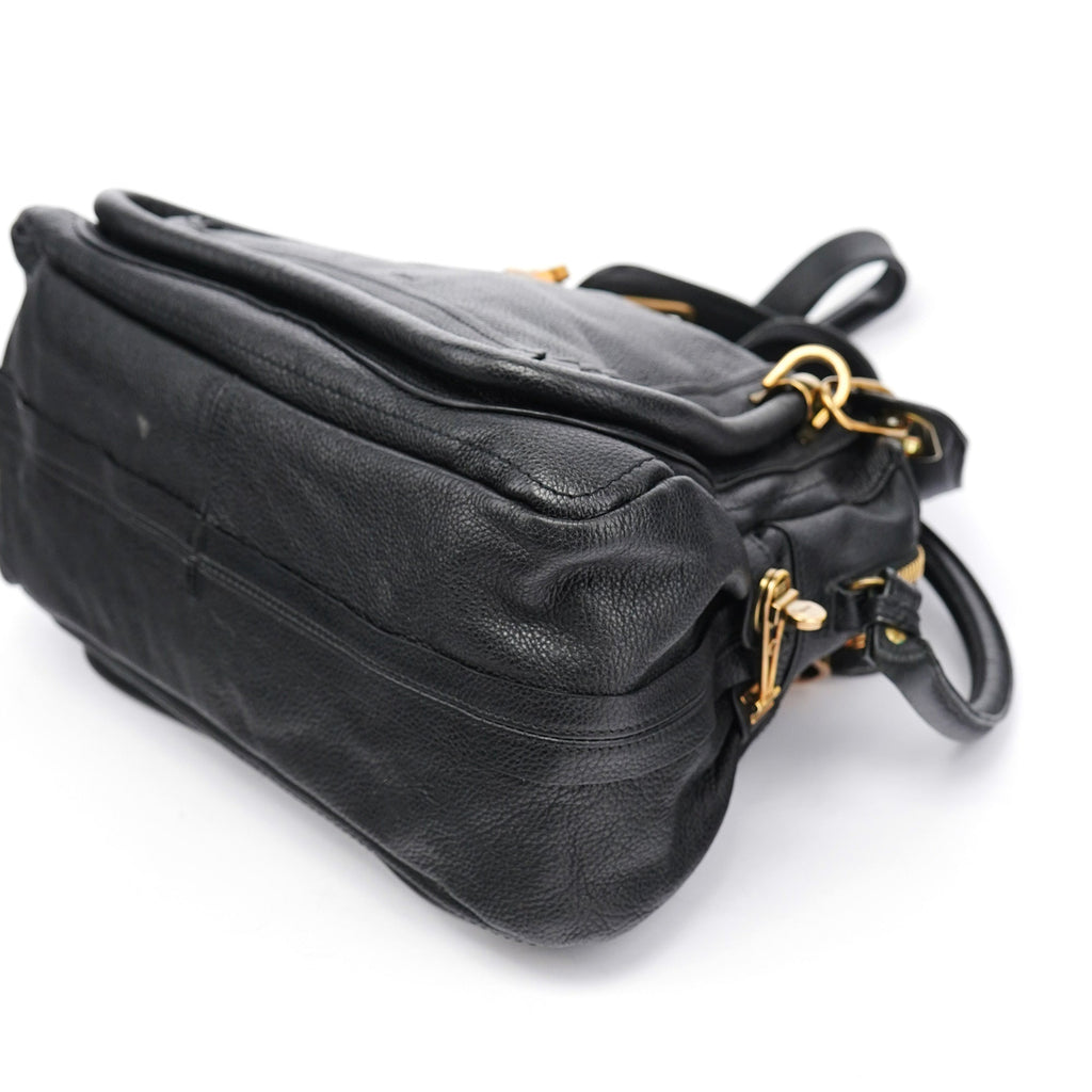 Black Leather Paraty 2-Way Bag
