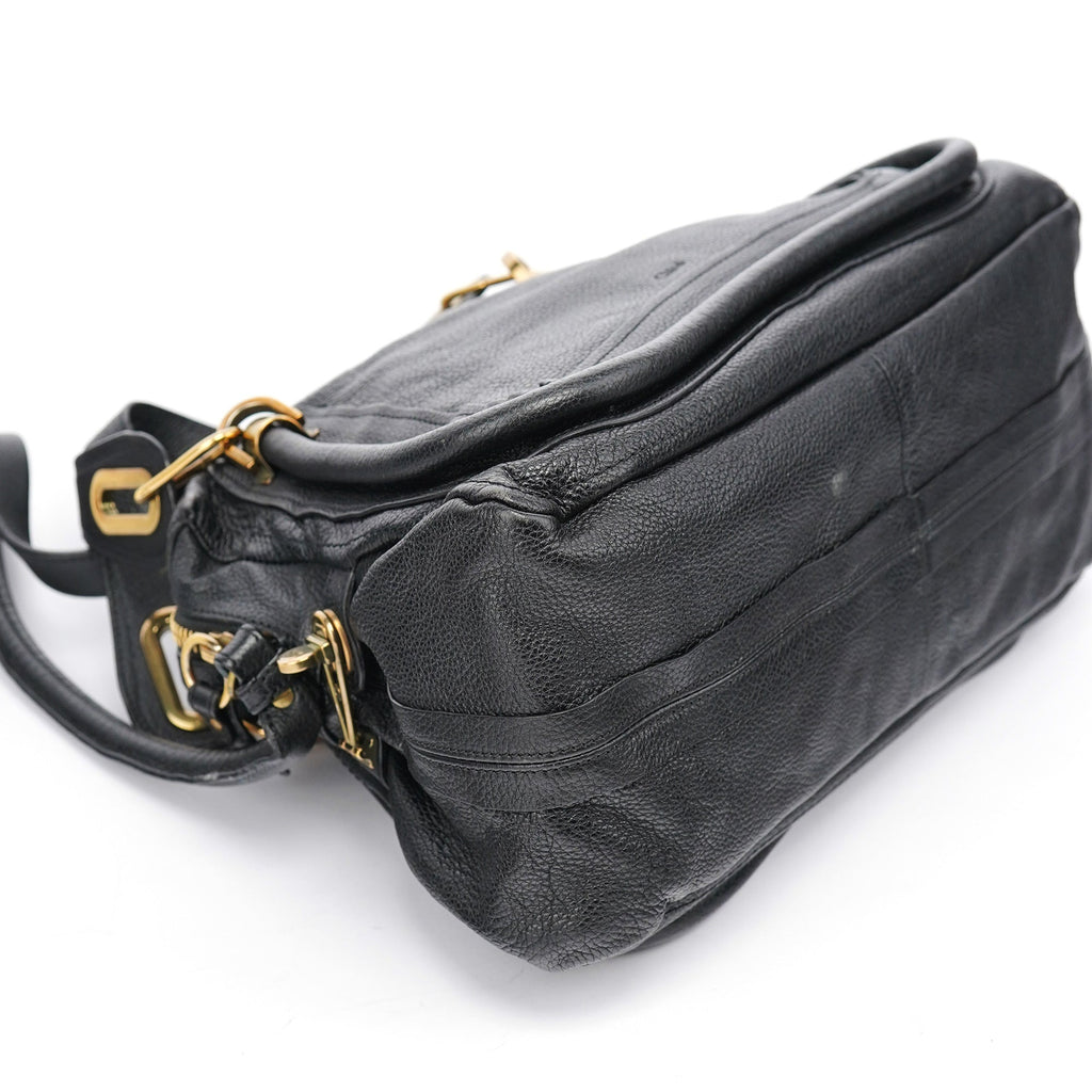 Black Leather Paraty 2-Way Bag