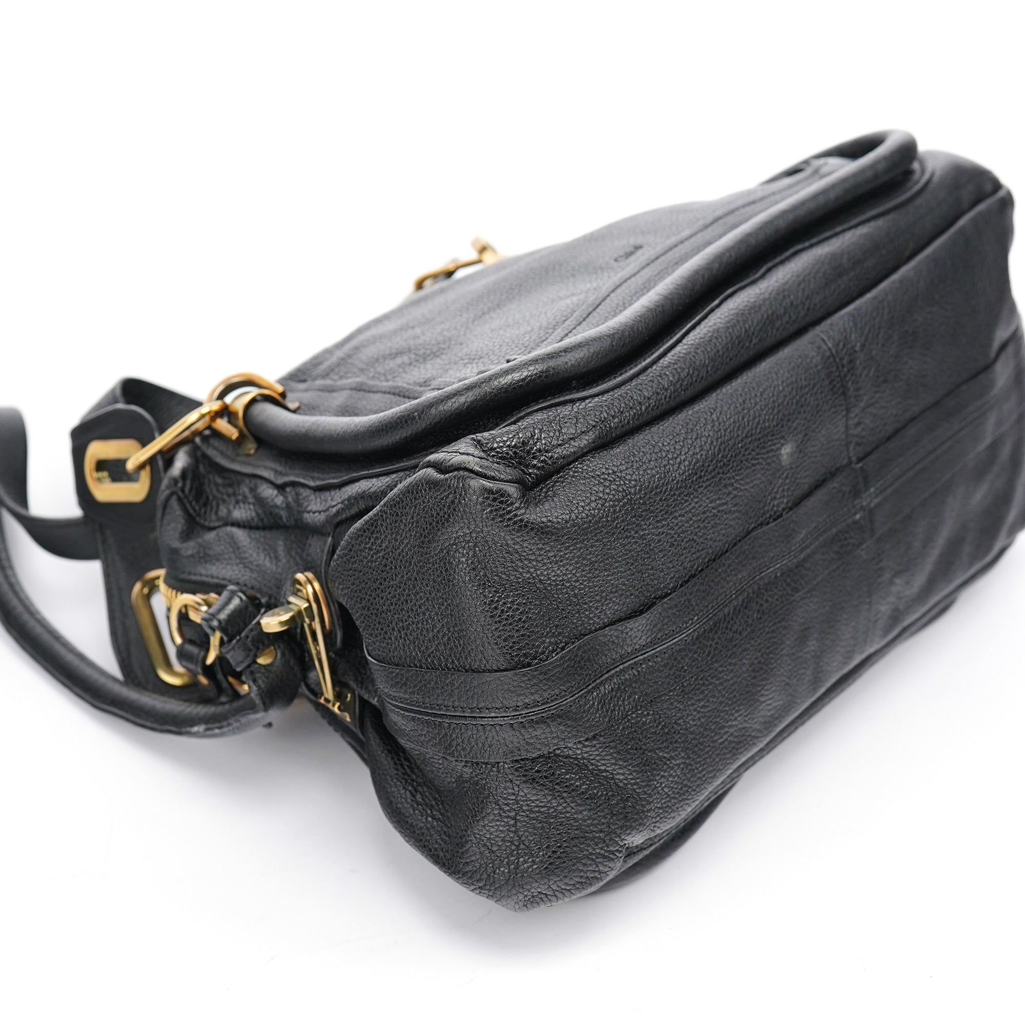 Black Leather Paraty 2-Way Bag
