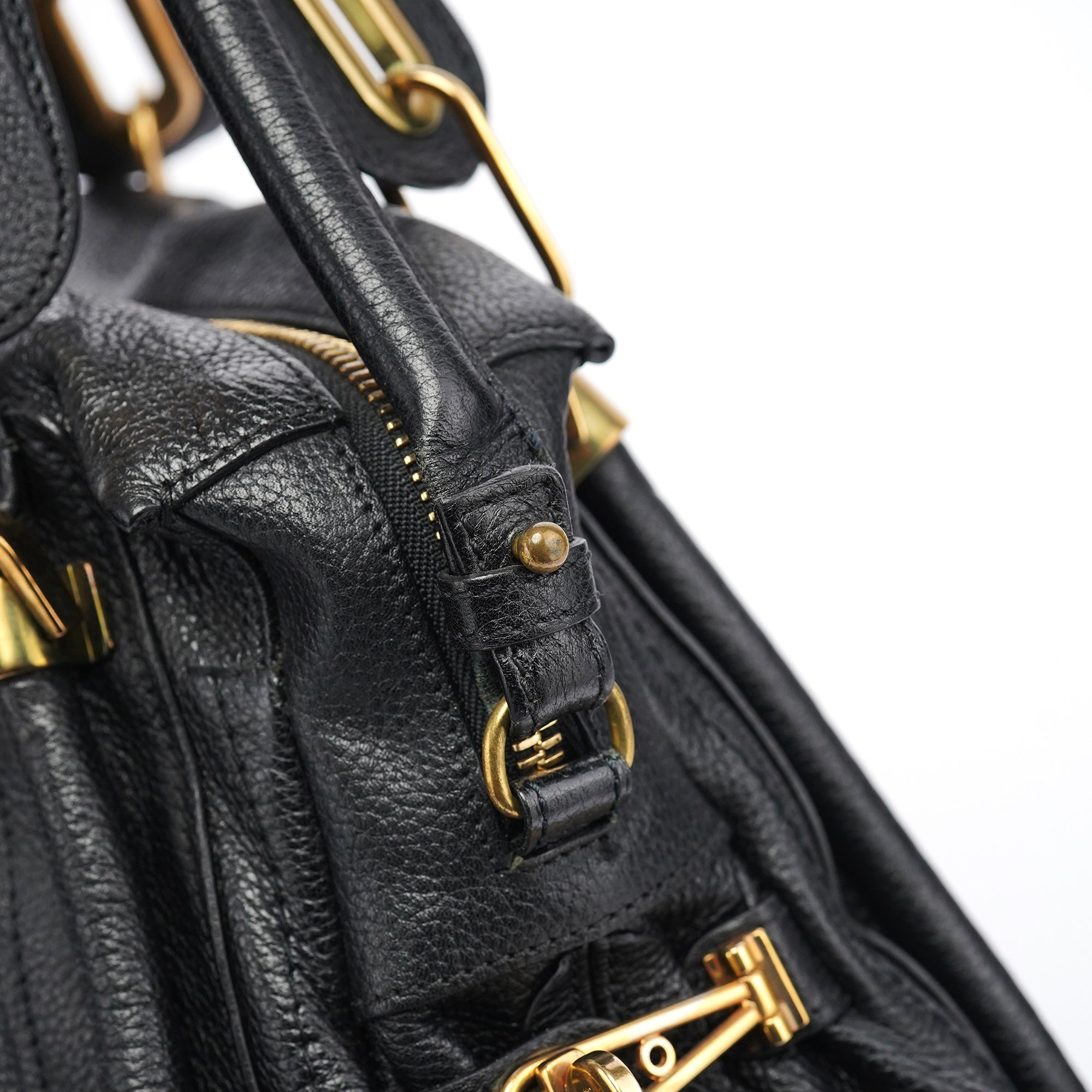 Black Leather Paraty 2-Way Bag