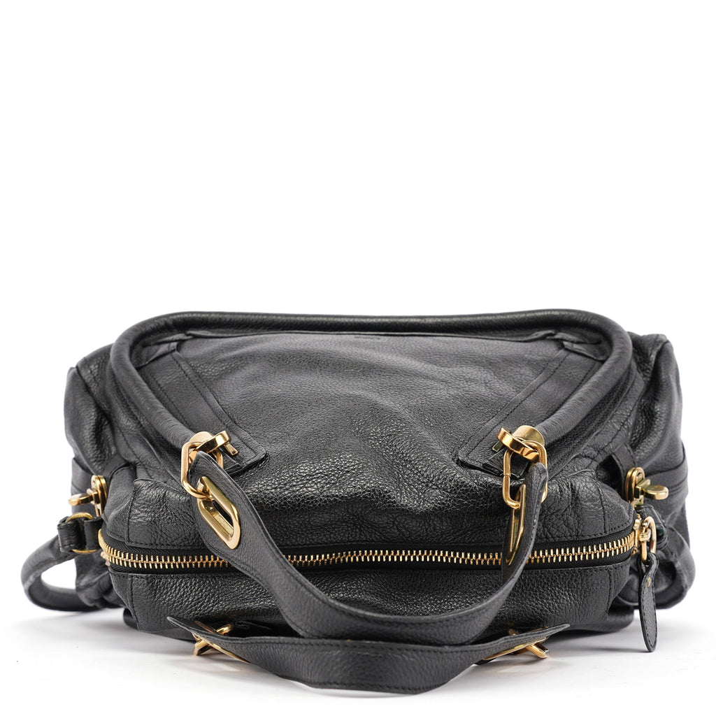 Black Leather Paraty 2-Way Bag