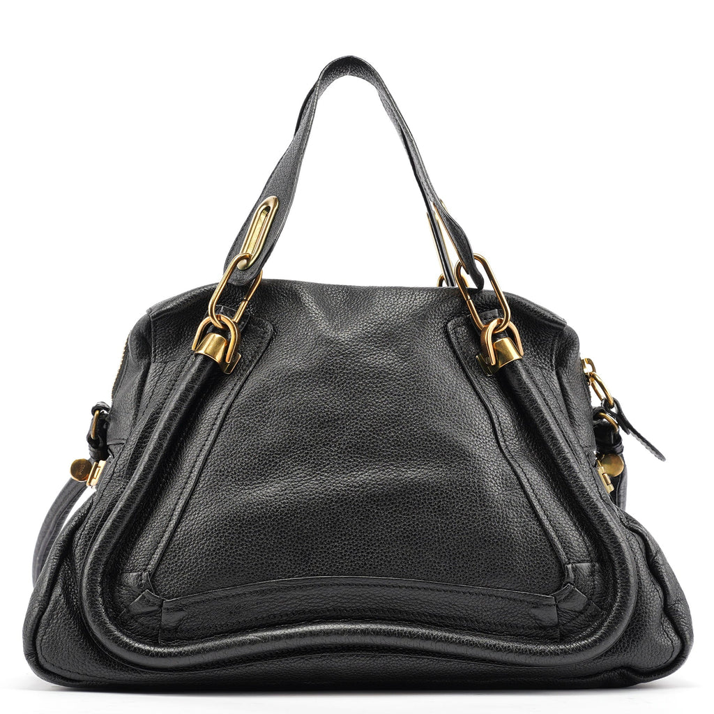 Black Leather Paraty 2-Way Bag