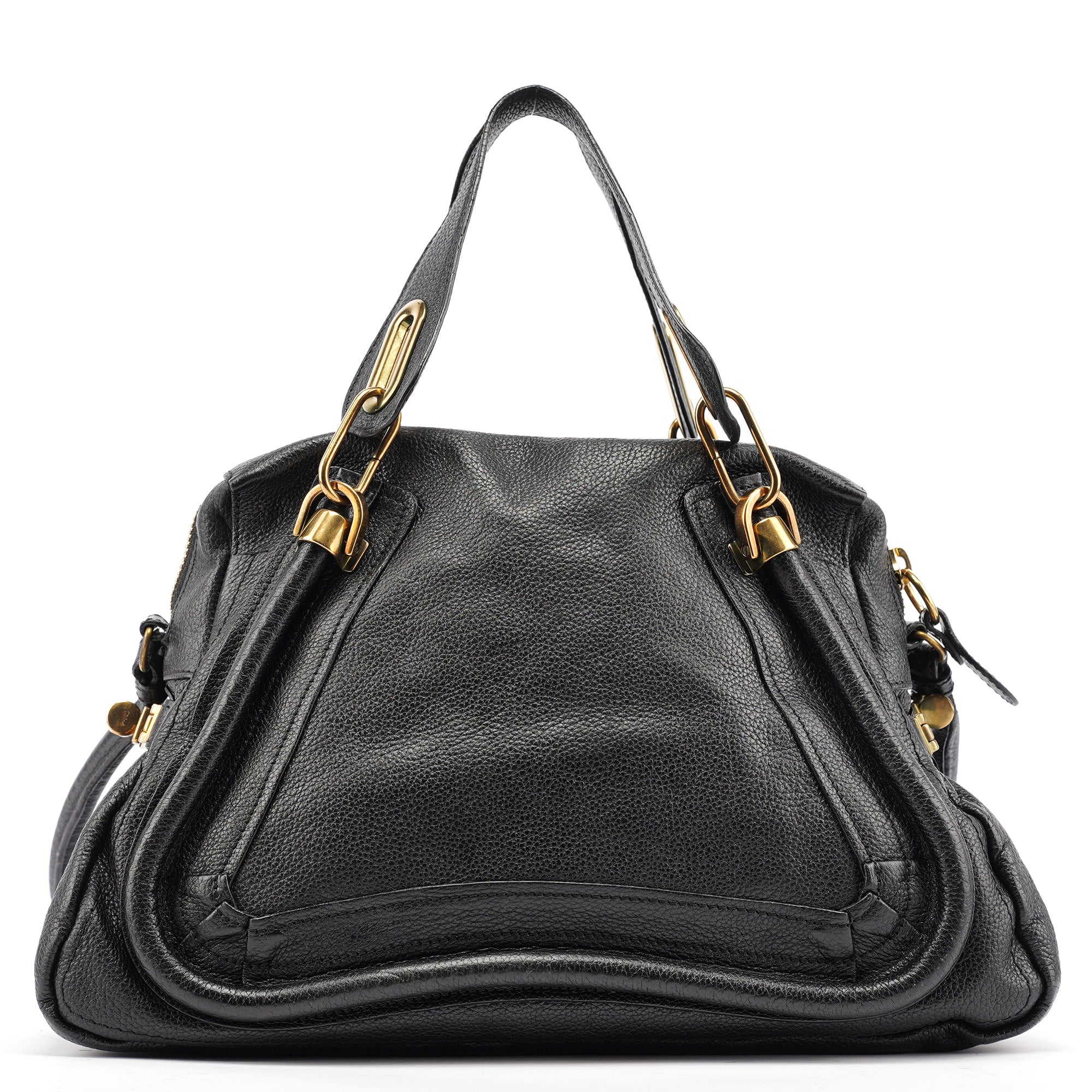 Black Leather Paraty 2-Way Bag