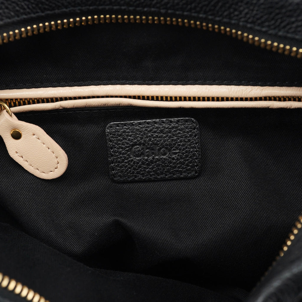 Black Leather Paraty 2-Way Bag