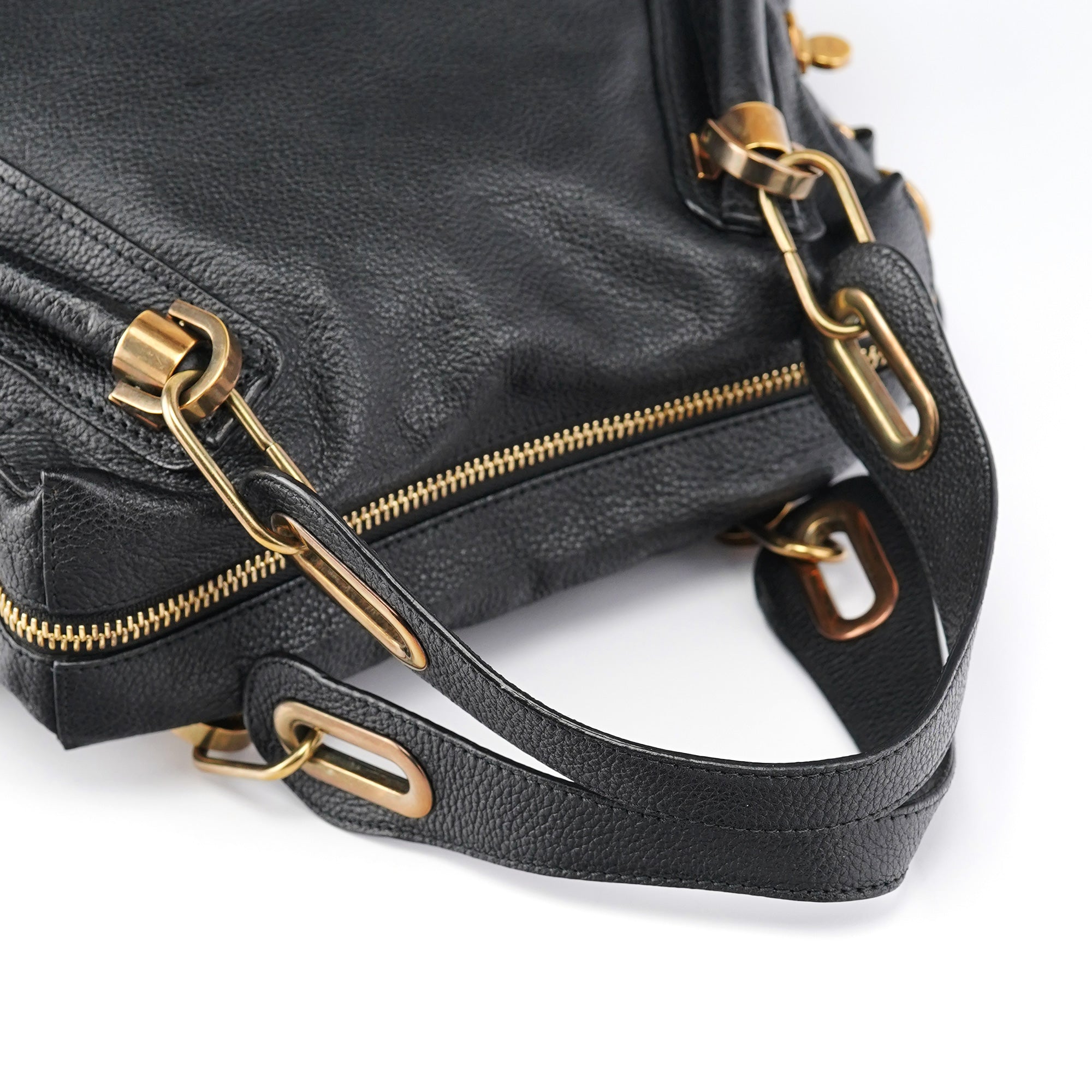 Black Leather Paraty 2-Way Bag