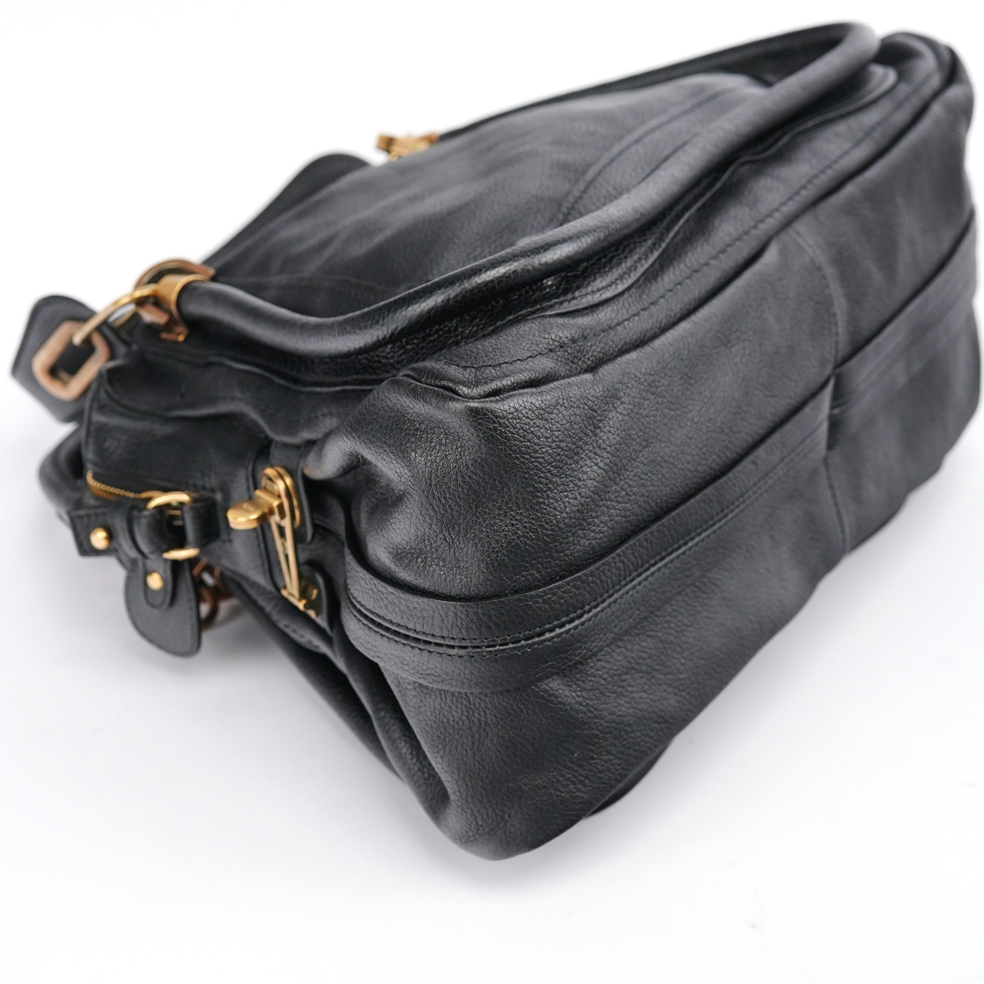 Black Leather Paraty 2-Way Bag