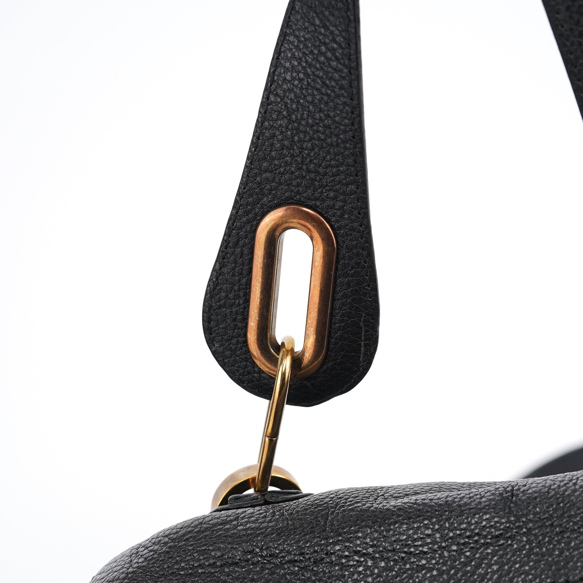 Black Leather Paraty 2-Way Bag