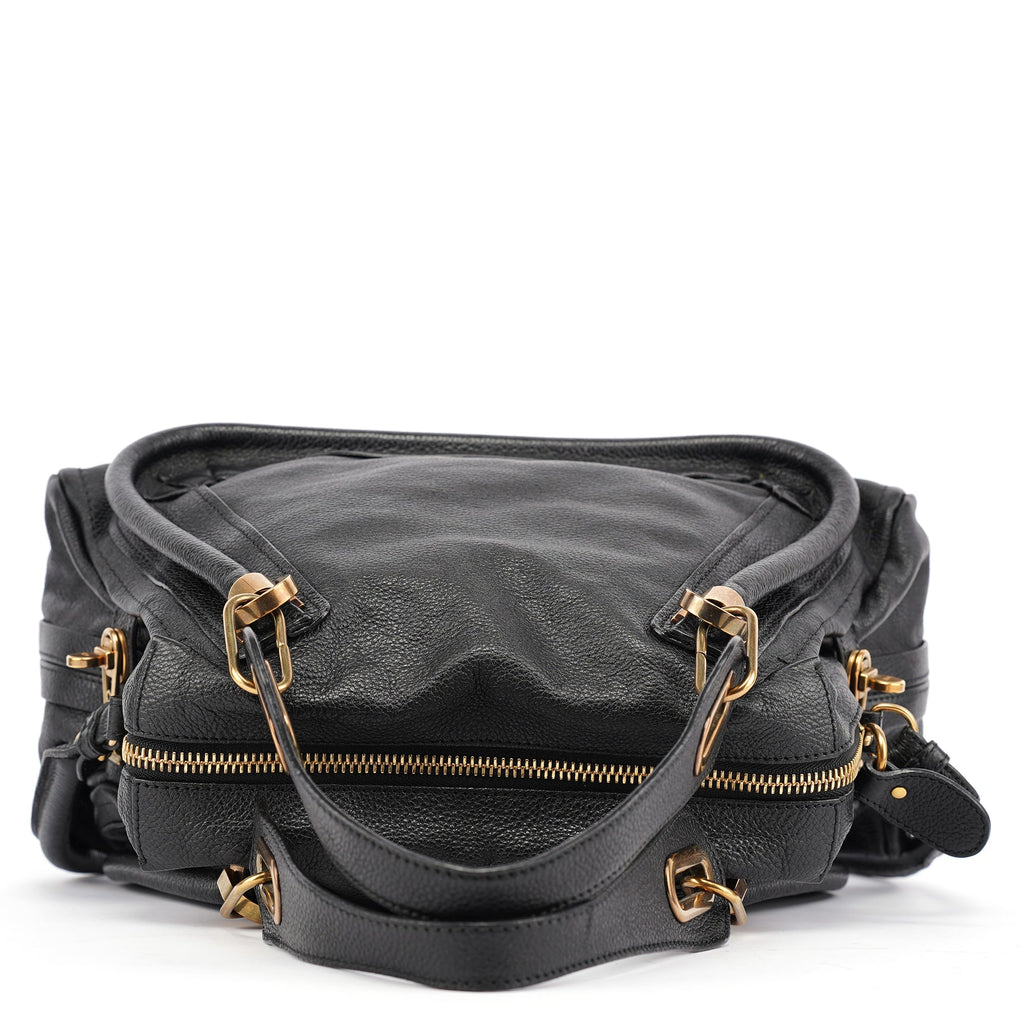 Black Leather Paraty 2-Way Bag
