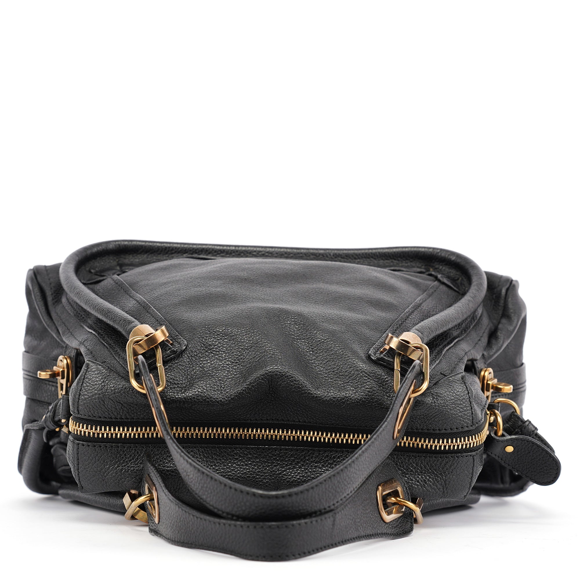 Black Leather Paraty 2-Way Bag