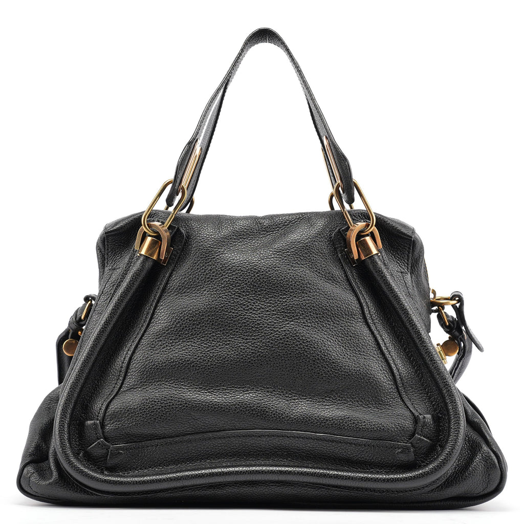 Black Leather Paraty 2-Way Bag