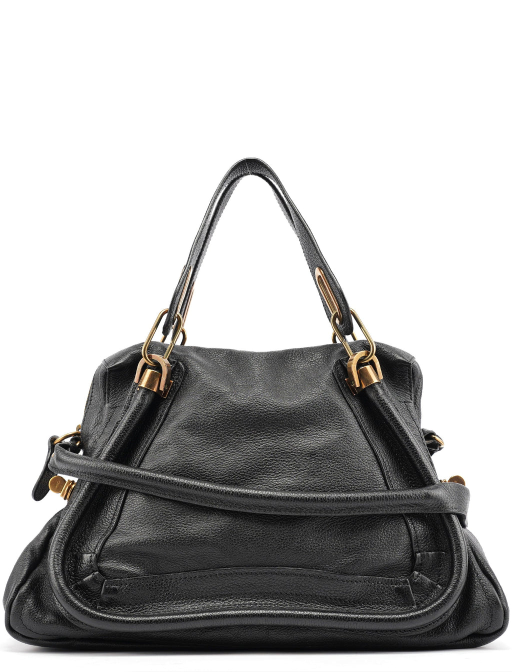 Black Leather Paraty 2-Way Bag