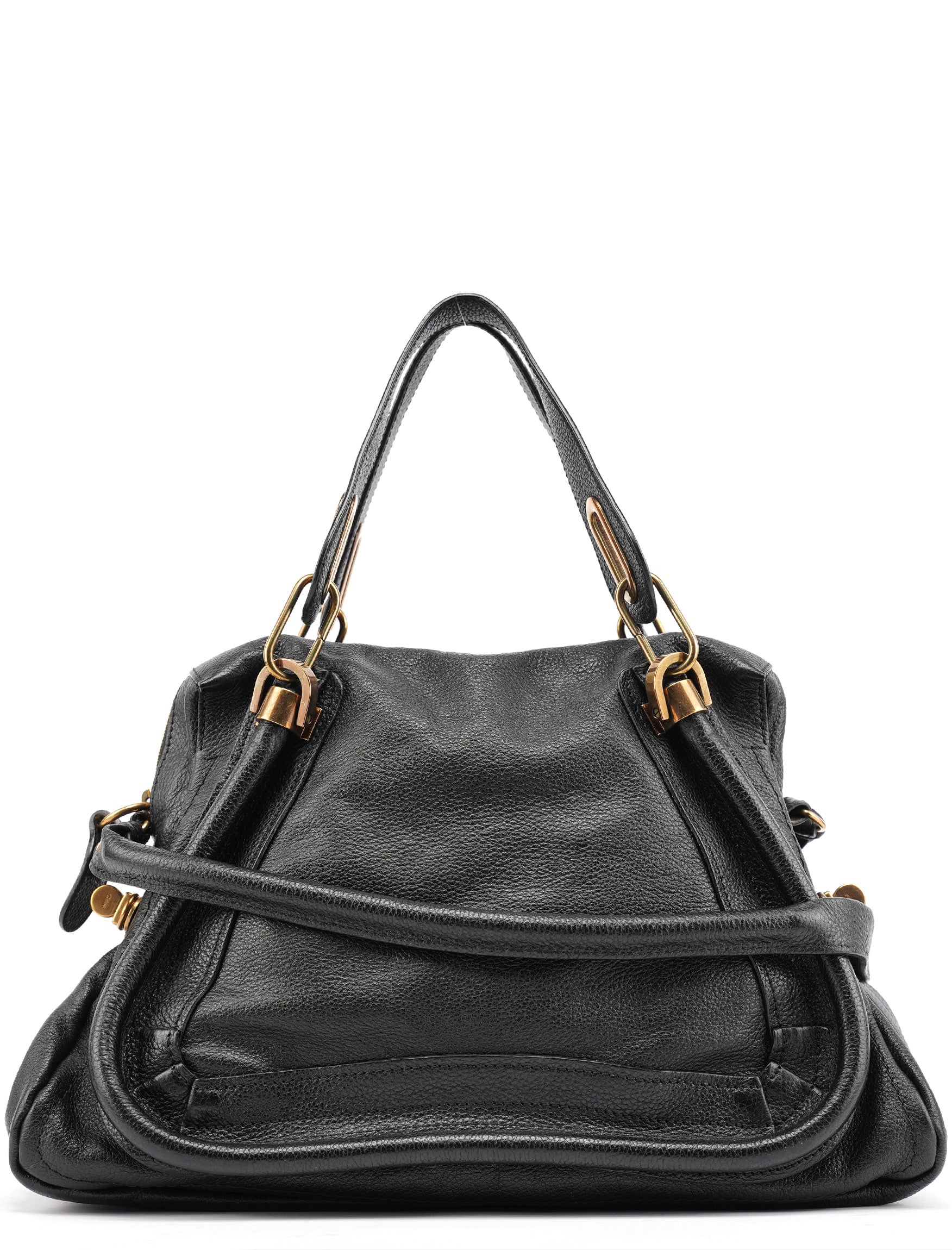 Black Leather Paraty 2-Way Bag