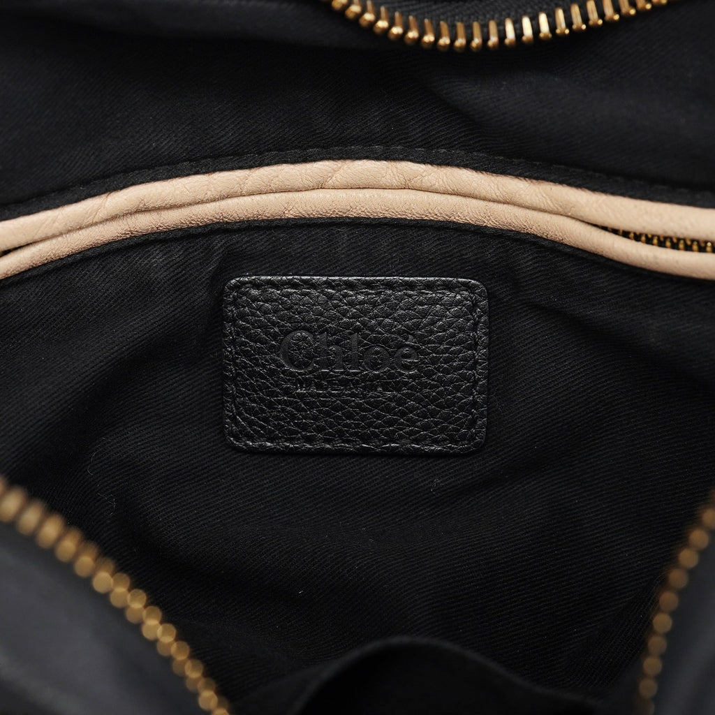 Black Leather Paraty 2-Way Bag