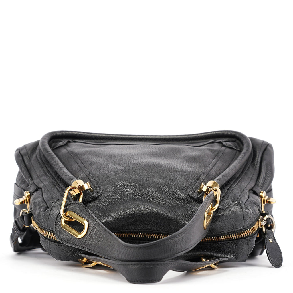 Black Leather Paraty 2-Way Bag