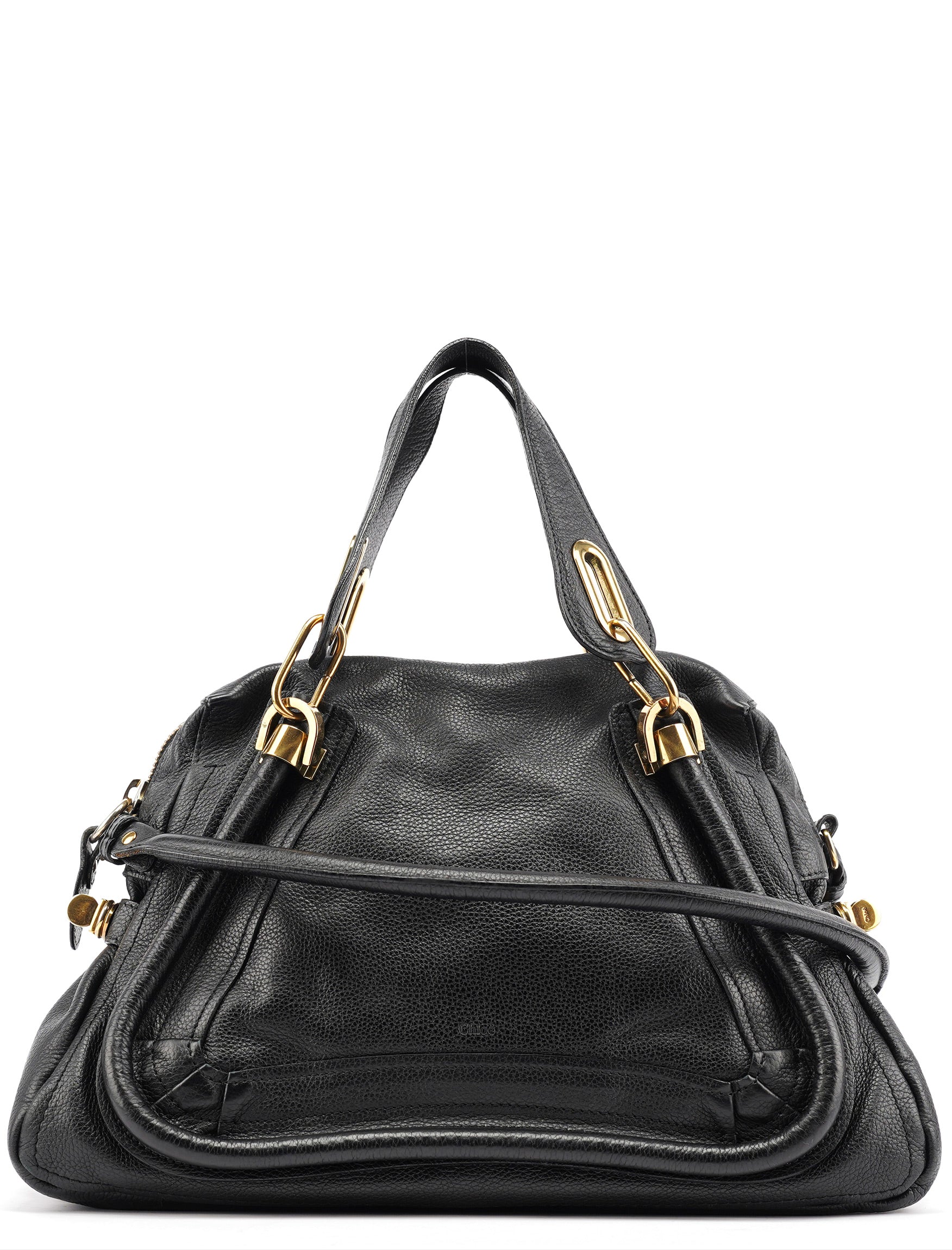 Black Leather Paraty 2-Way Bag