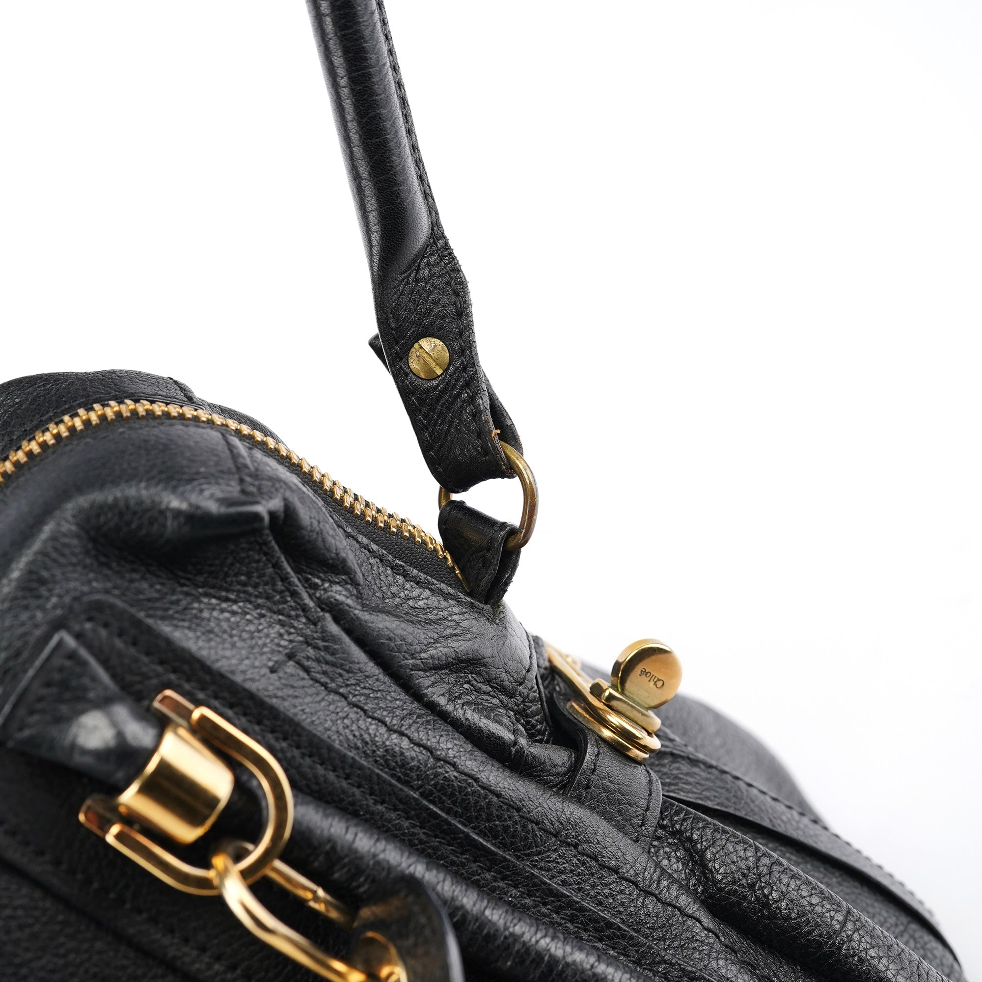 Black Leather Paraty 2-Way Bag