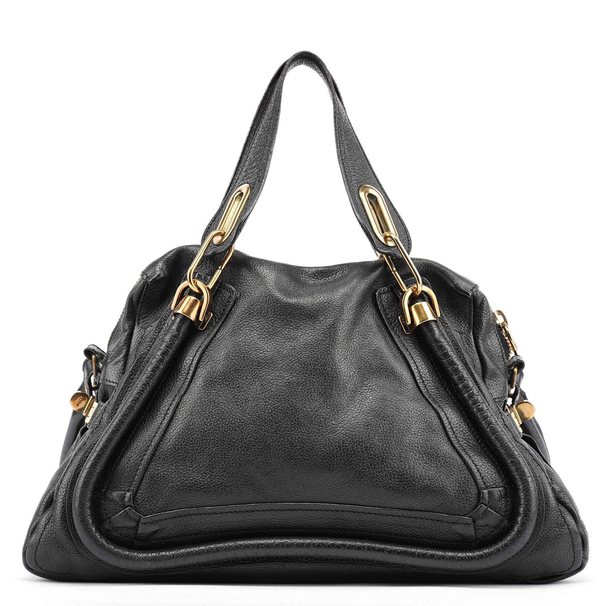 Black Leather Paraty 2-Way Bag