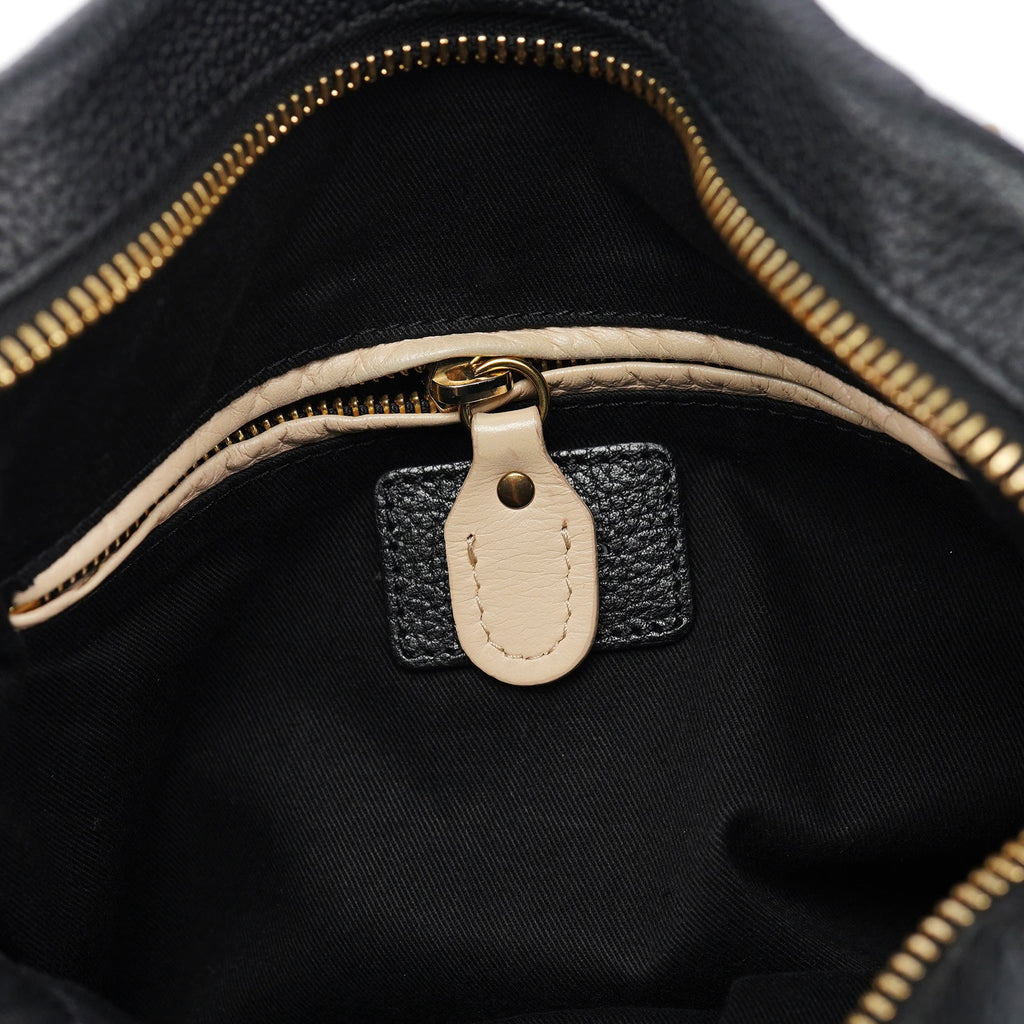 Black Leather Paraty 2-Way Bag