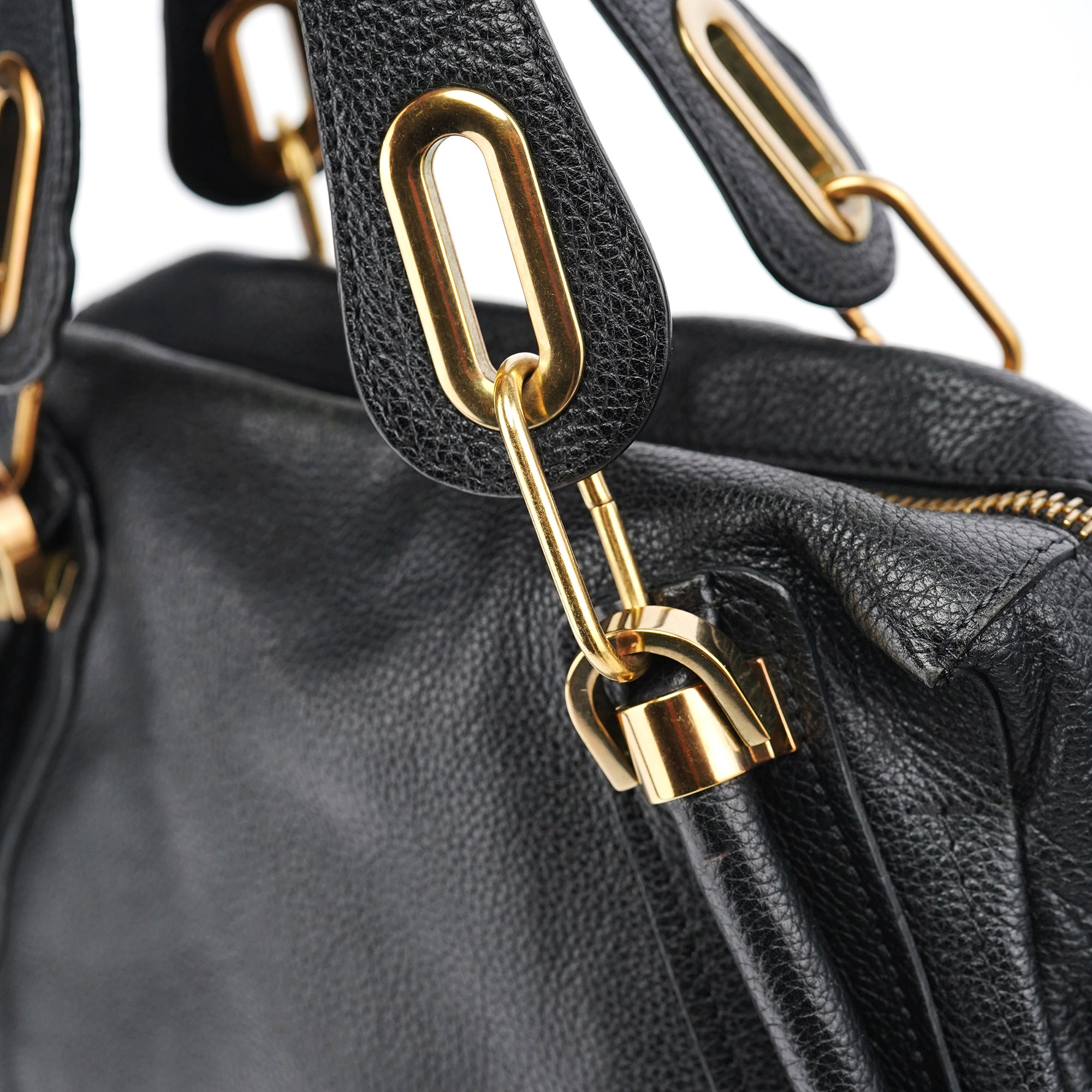Black Leather Paraty 2-Way Bag