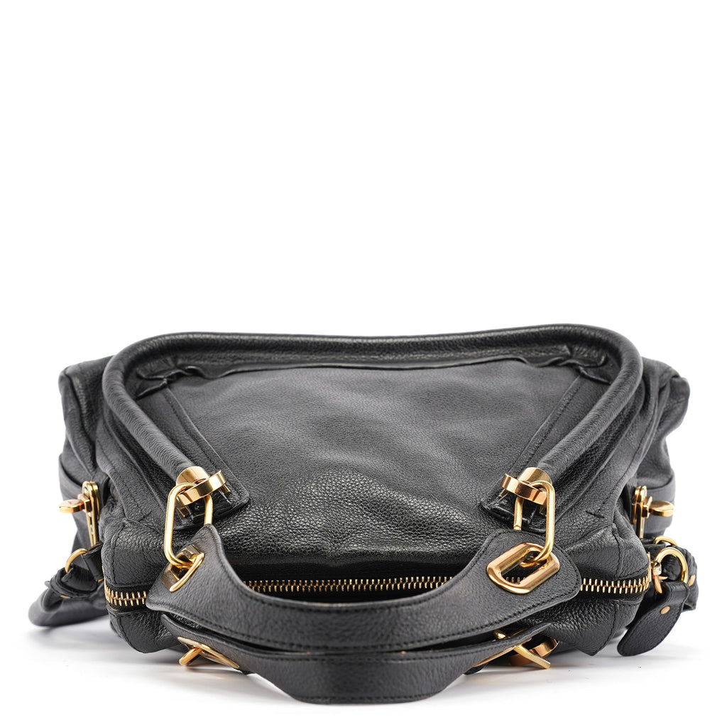 Black Leather Paraty 2-Way Bag