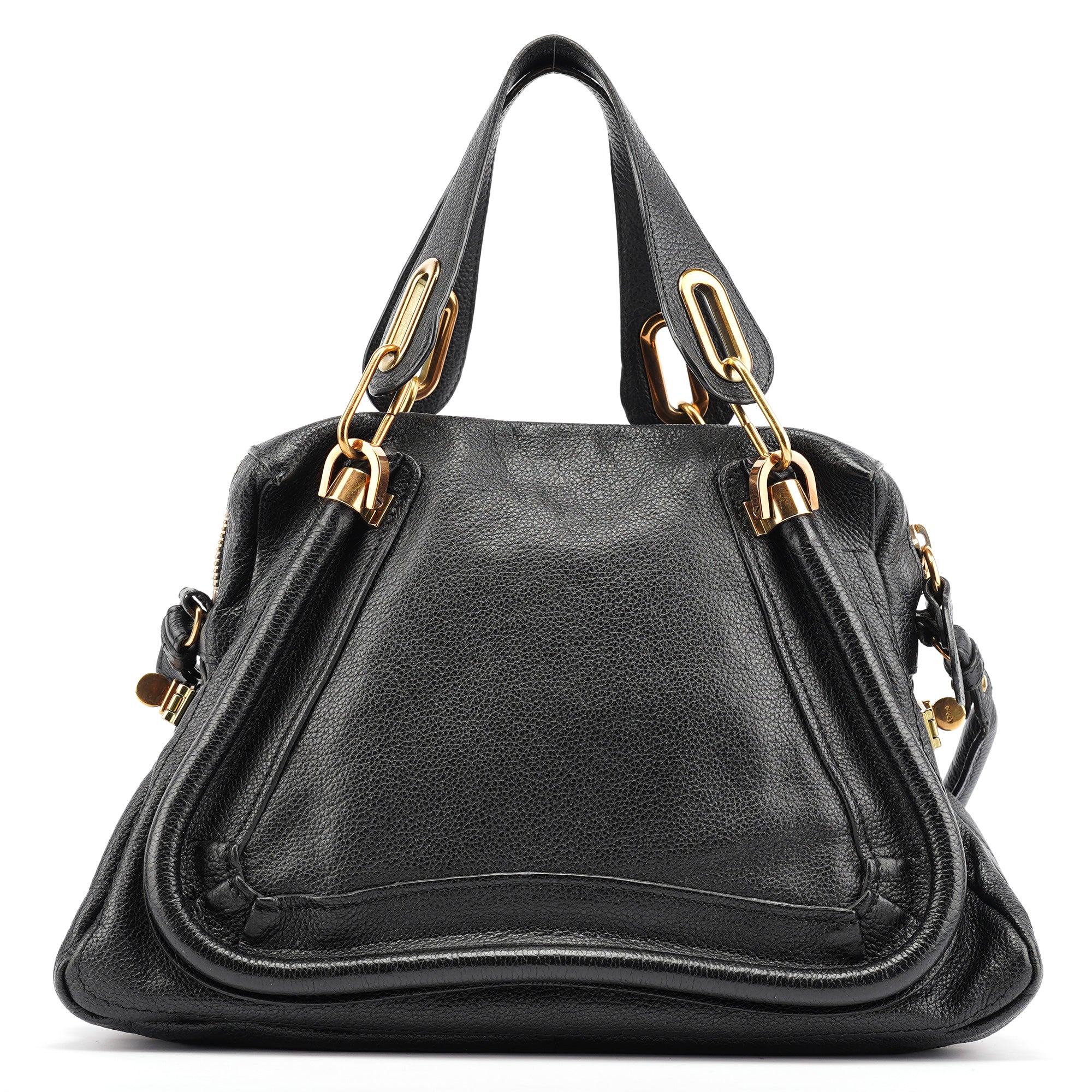 Black Leather Paraty 2-Way Bag