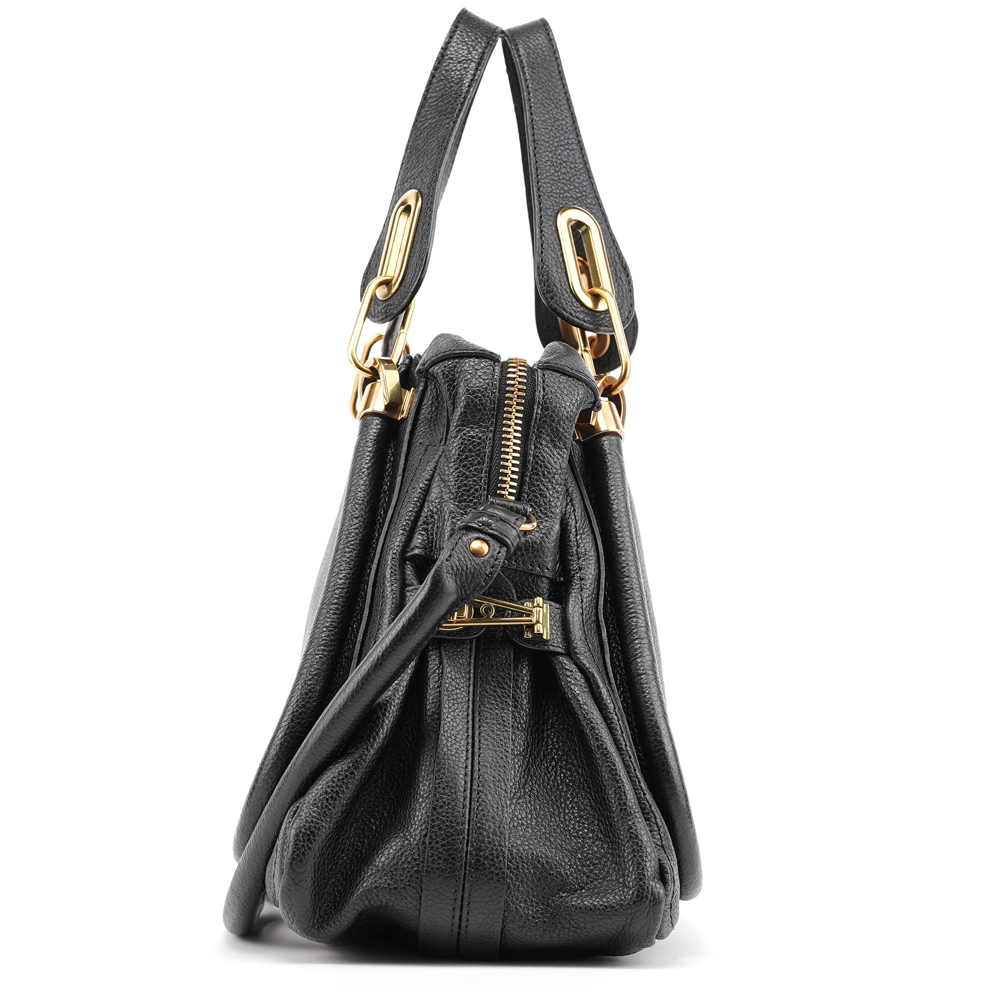 Black Leather Paraty 2-Way Bag