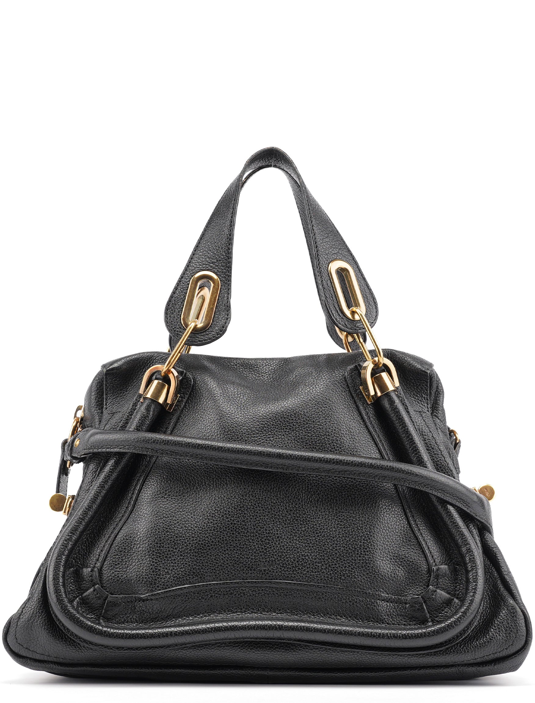 Black Leather Paraty 2-Way Bag