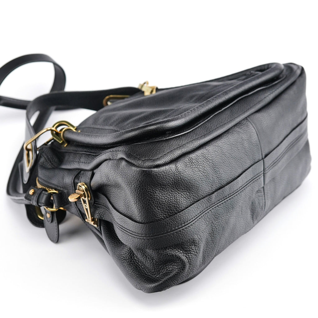 Black Leather Paraty 2-Way Bag