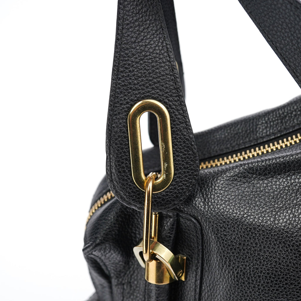 Black Leather Paraty 2-Way Bag