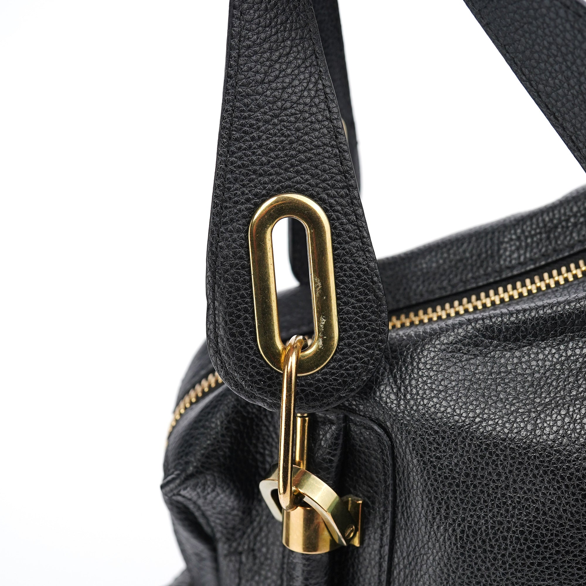 Black Leather Paraty 2-Way Bag