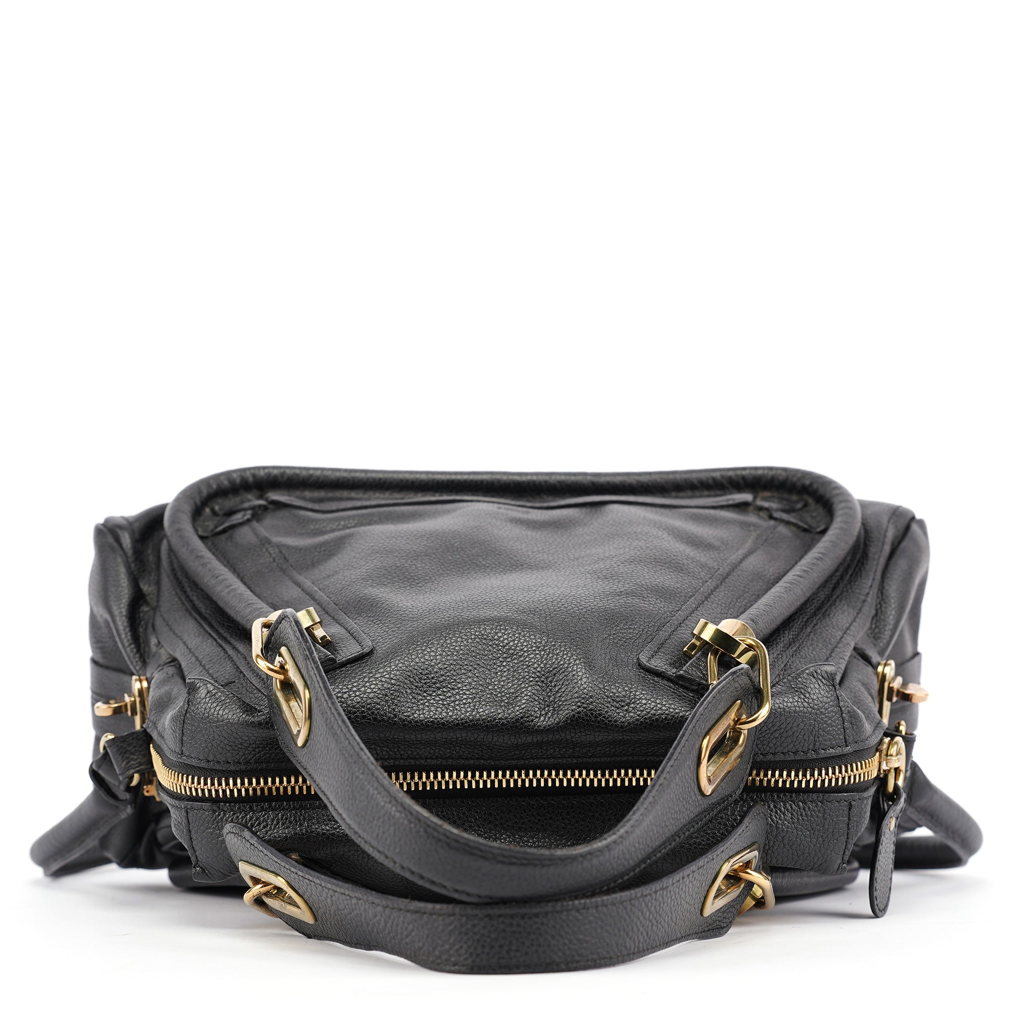 Black Leather Paraty 2-Way Bag