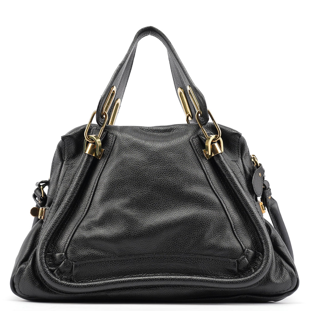 Black Leather Paraty 2-Way Bag
